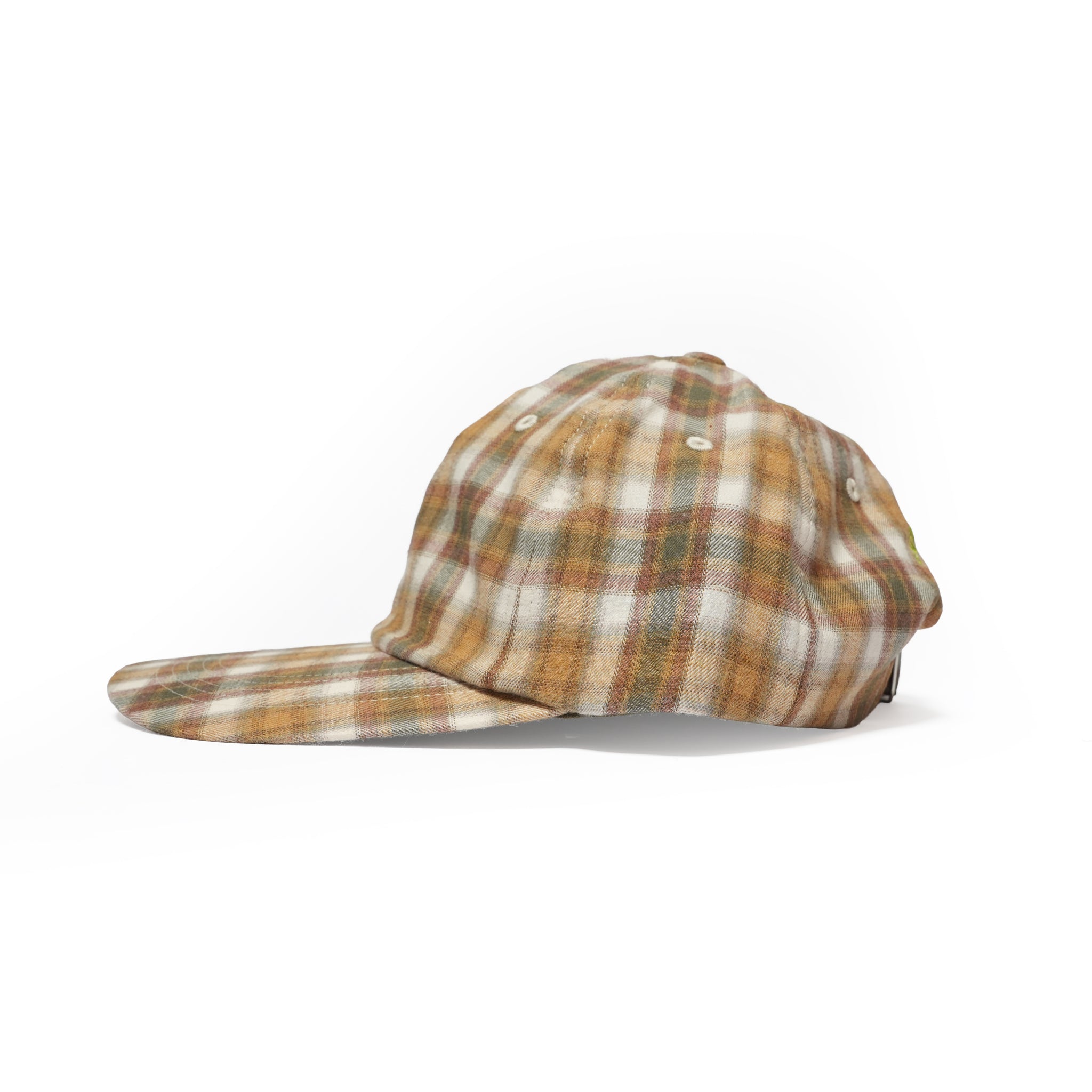 6 PANEL LONG BRIM CAP – Blush Beige(Check) | SHARE THE FANTASY