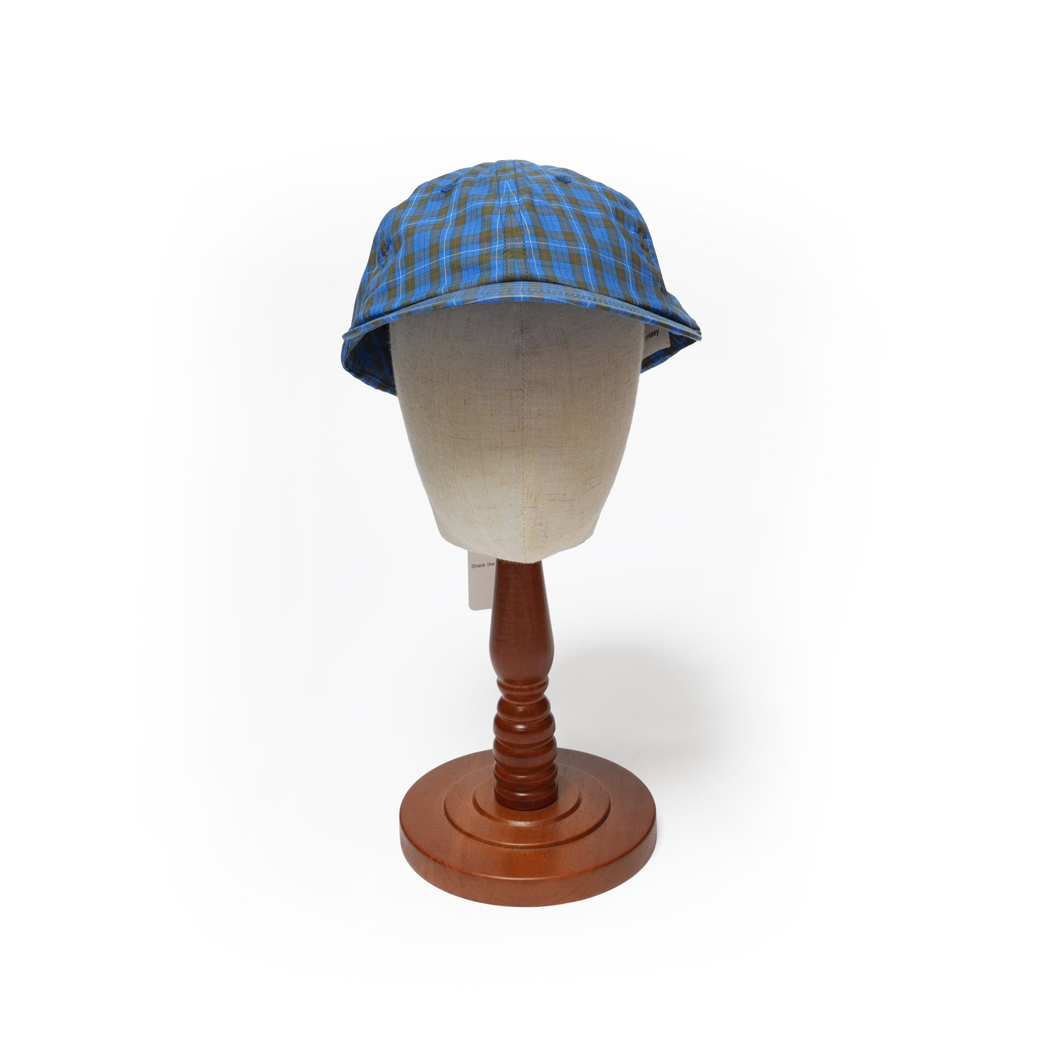 6 PANEL LONG BRIM CAP – Blue(Check) | SHARE THE FANTASY