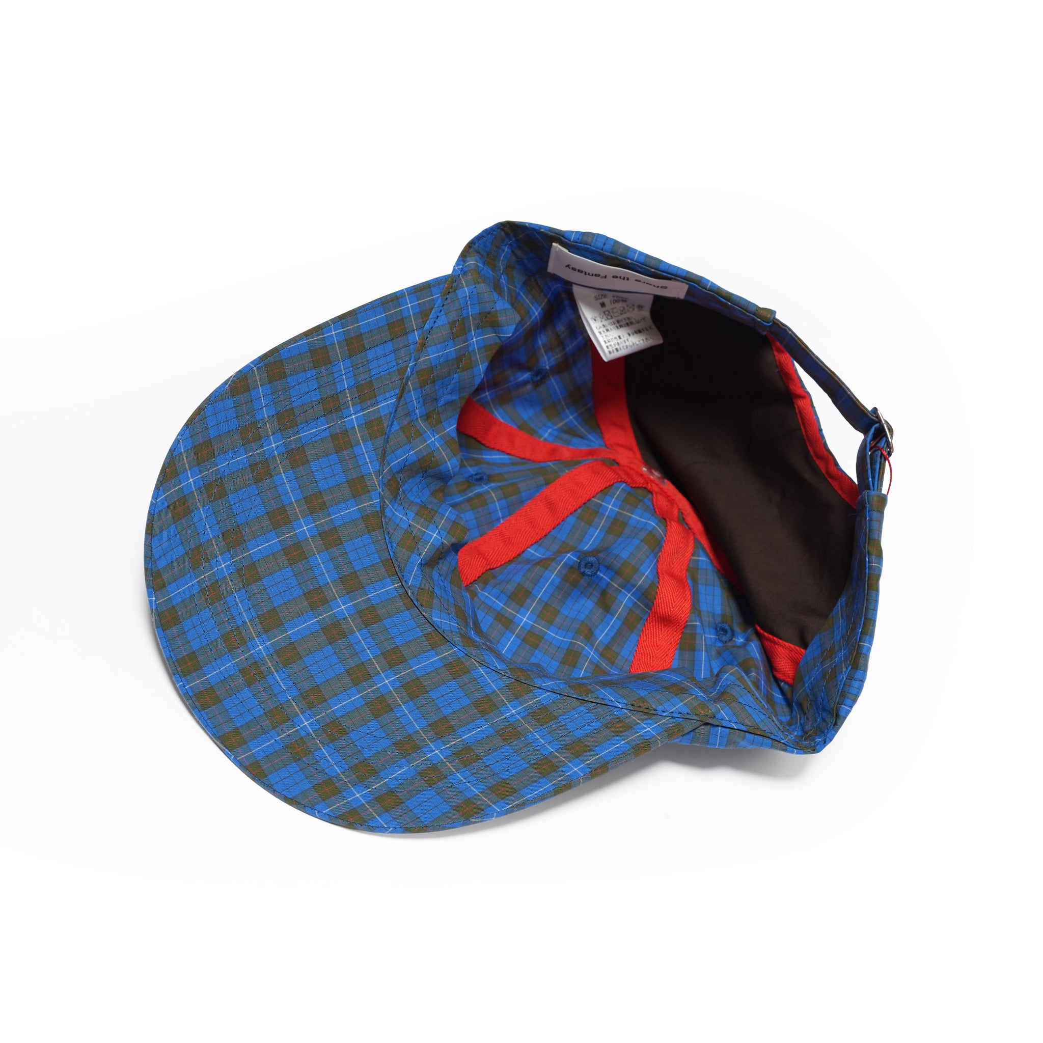 6 PANEL LONG BRIM CAP – Blue(Check) | SHARE THE FANTASY