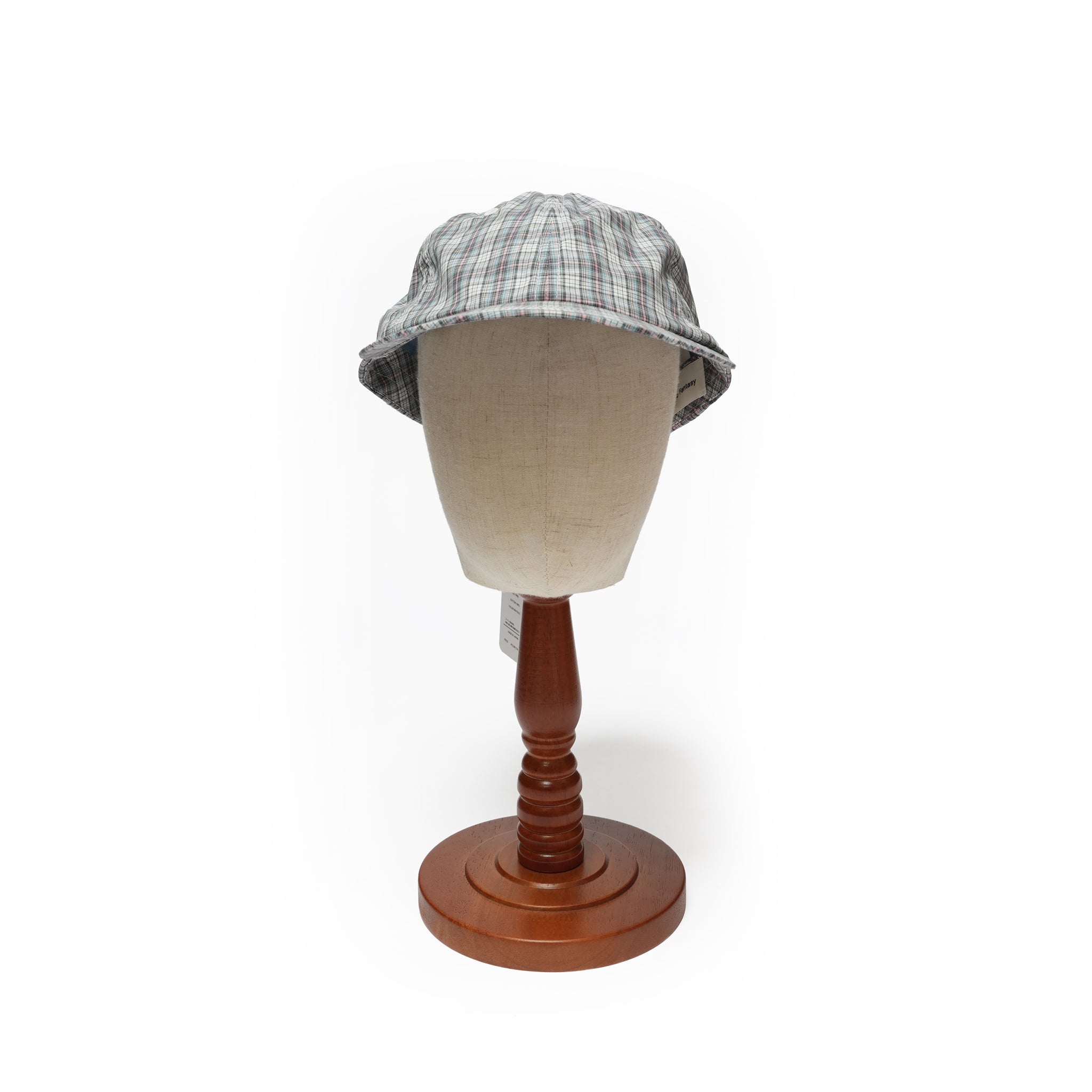 6 PANEL LONG BRIM CAP – White(Check) | SHARE THE FANTASY