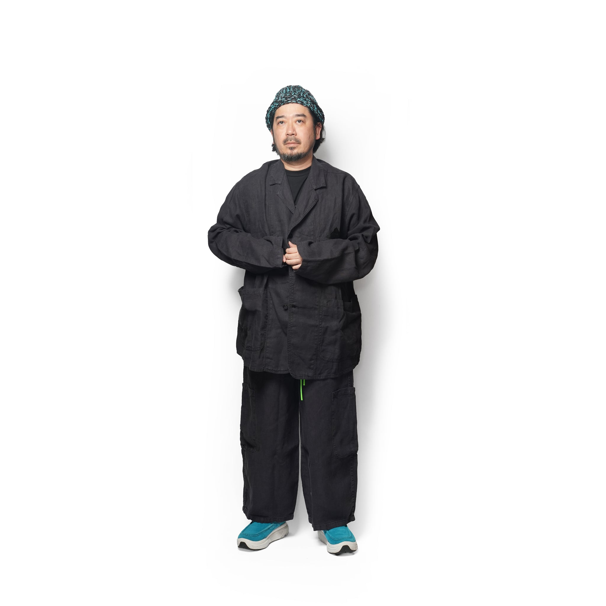 F.D.A. Black Sesame Linen Dinner Jacket | Meals Clothing