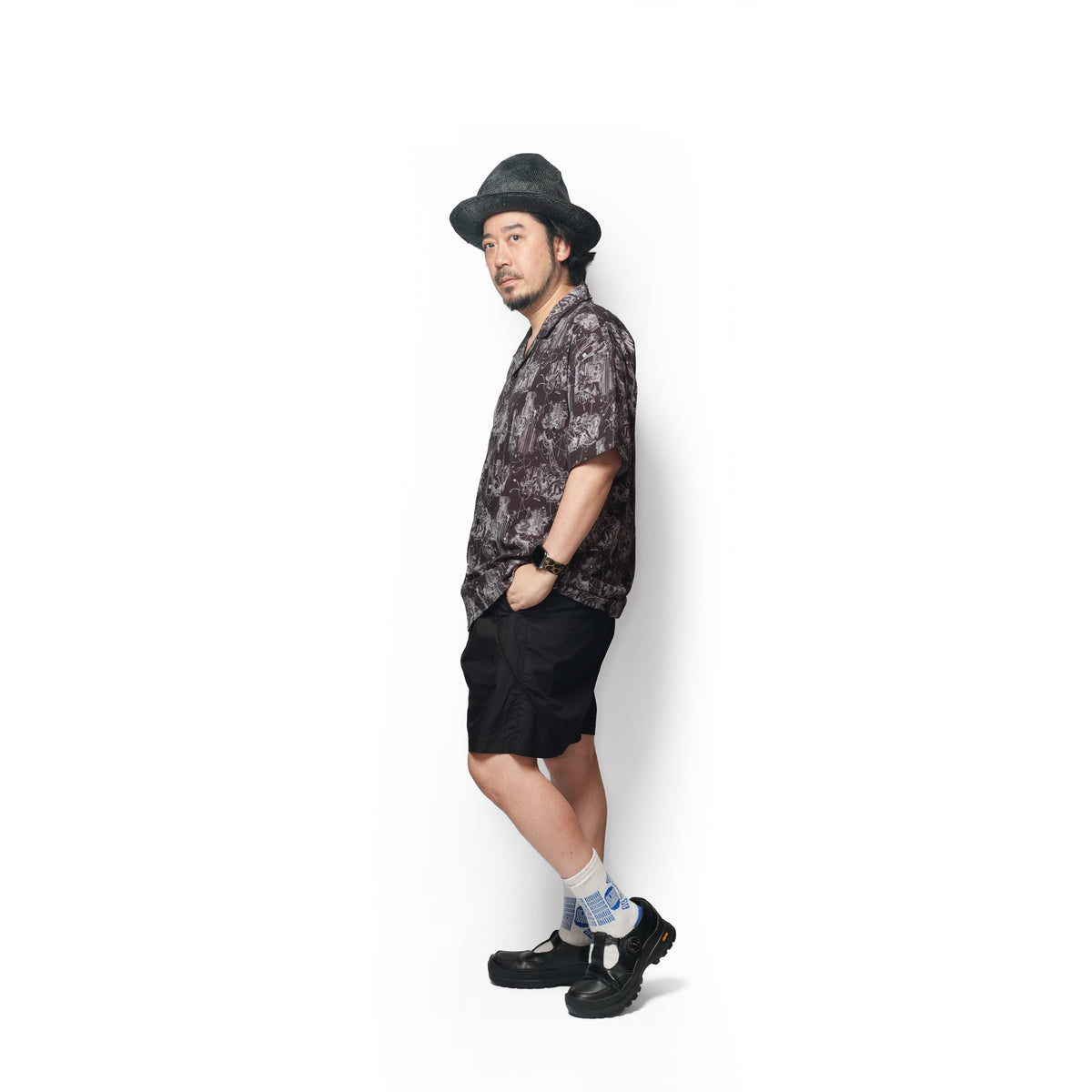 Seivson x (A)crypsis METAL GEM HAWAIIAN SHIRT - BLACK