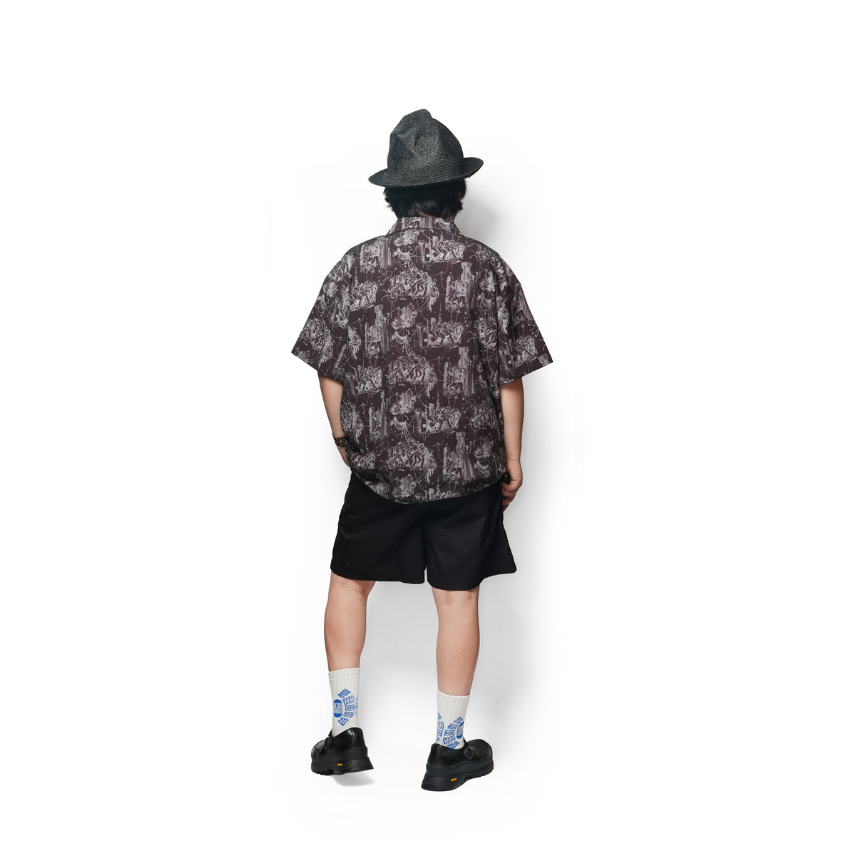 Seivson x (A)crypsis METAL GEM HAWAIIAN SHIRT - BLACK