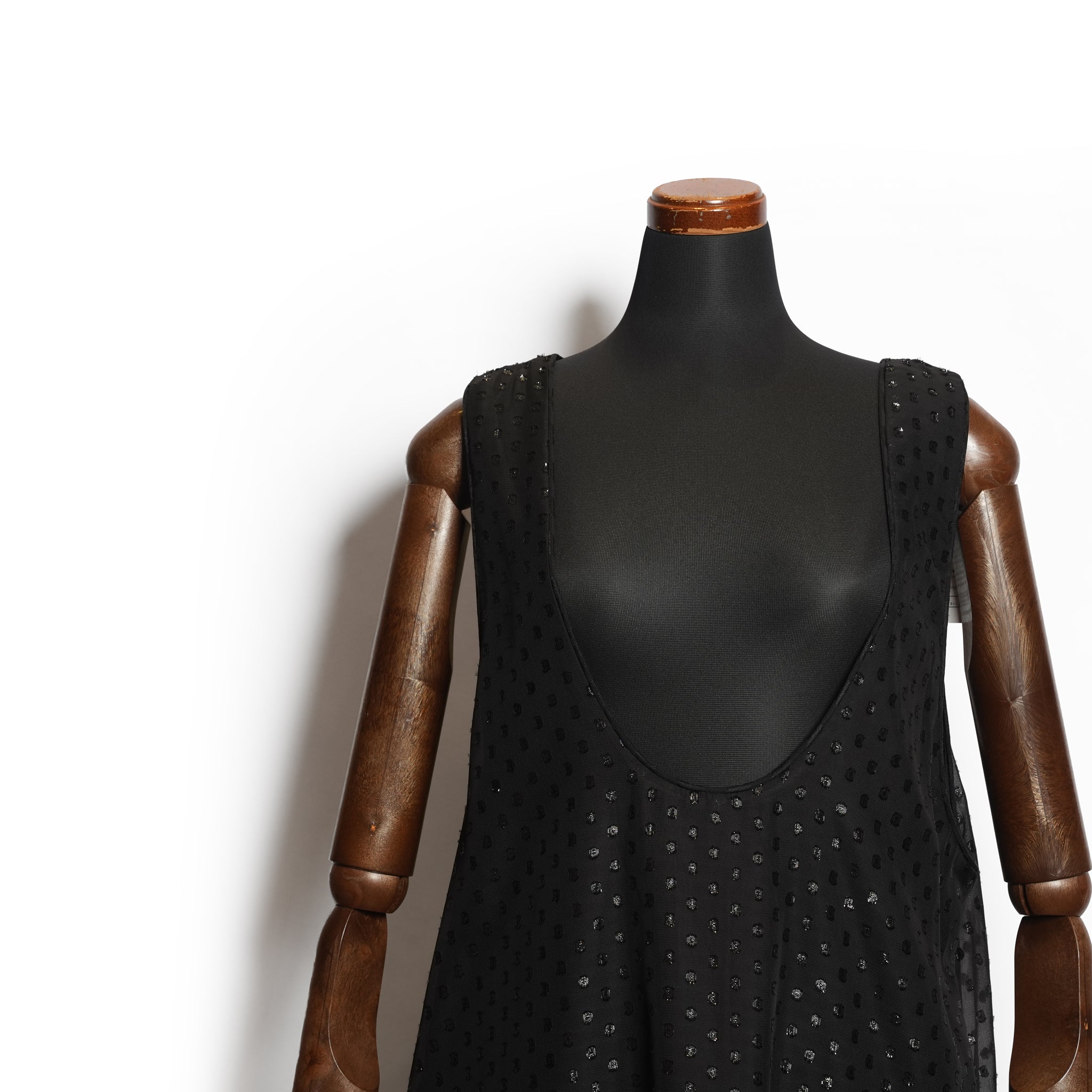 u neck cocoon dress – Blackdot | WHT26HOP4079_Blackdot | WHYTO