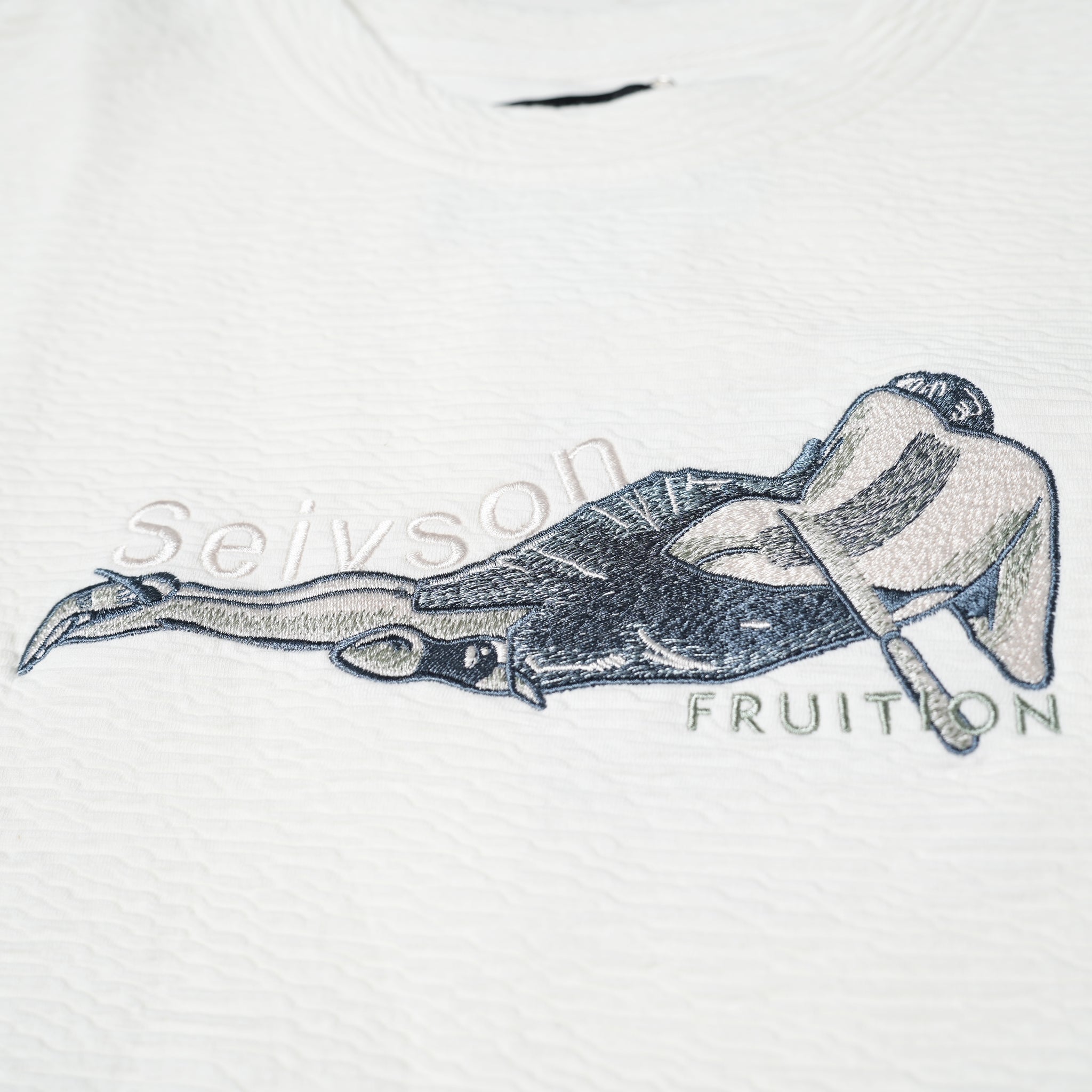 No:Seivson tee | Name:Seivson x FRUITION "Hand Embroidered Goddess of Harvest Demeter T-SHIRT" White【SEIVSON_セイブソン】