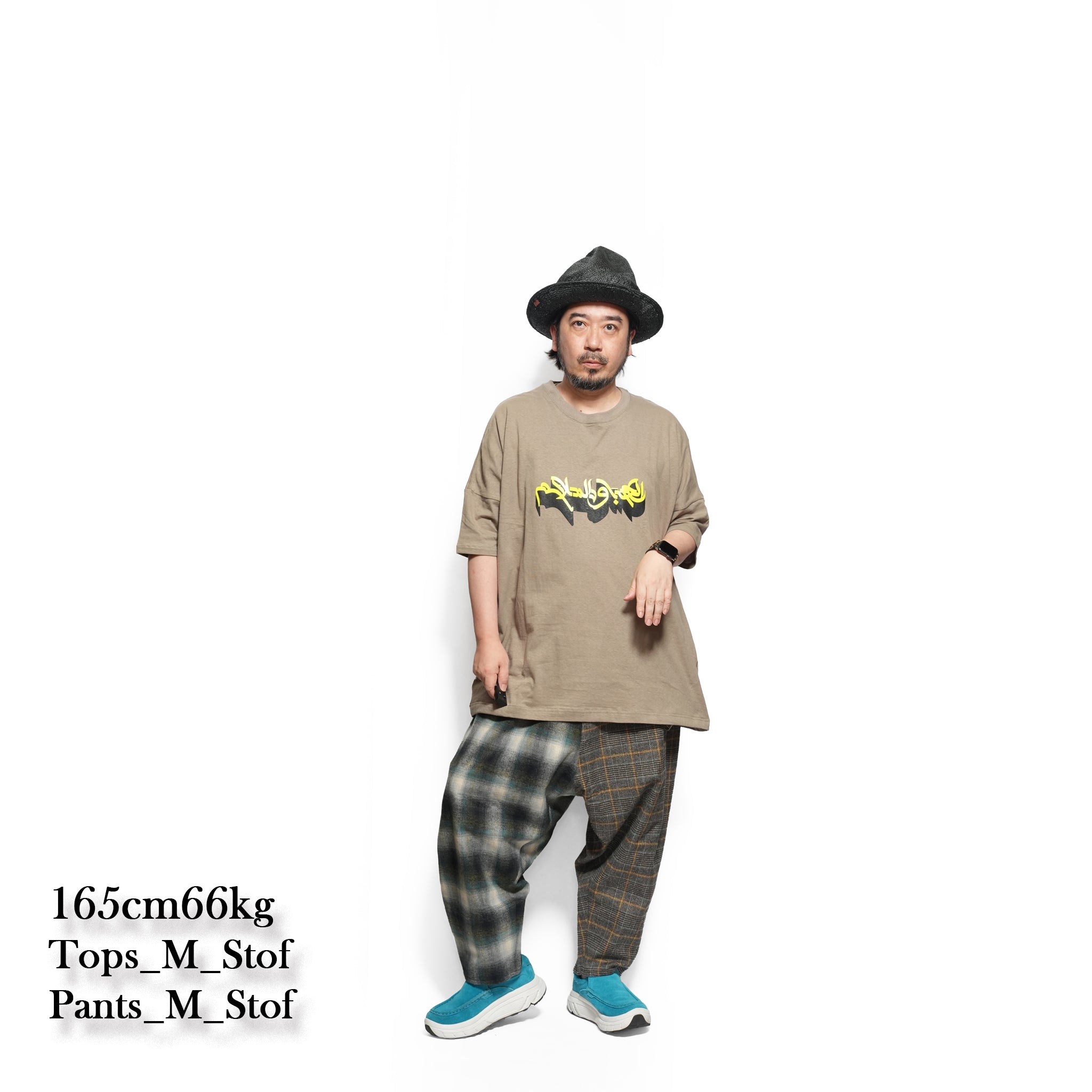 Half flannel check Wide Pants – Grey | STOF