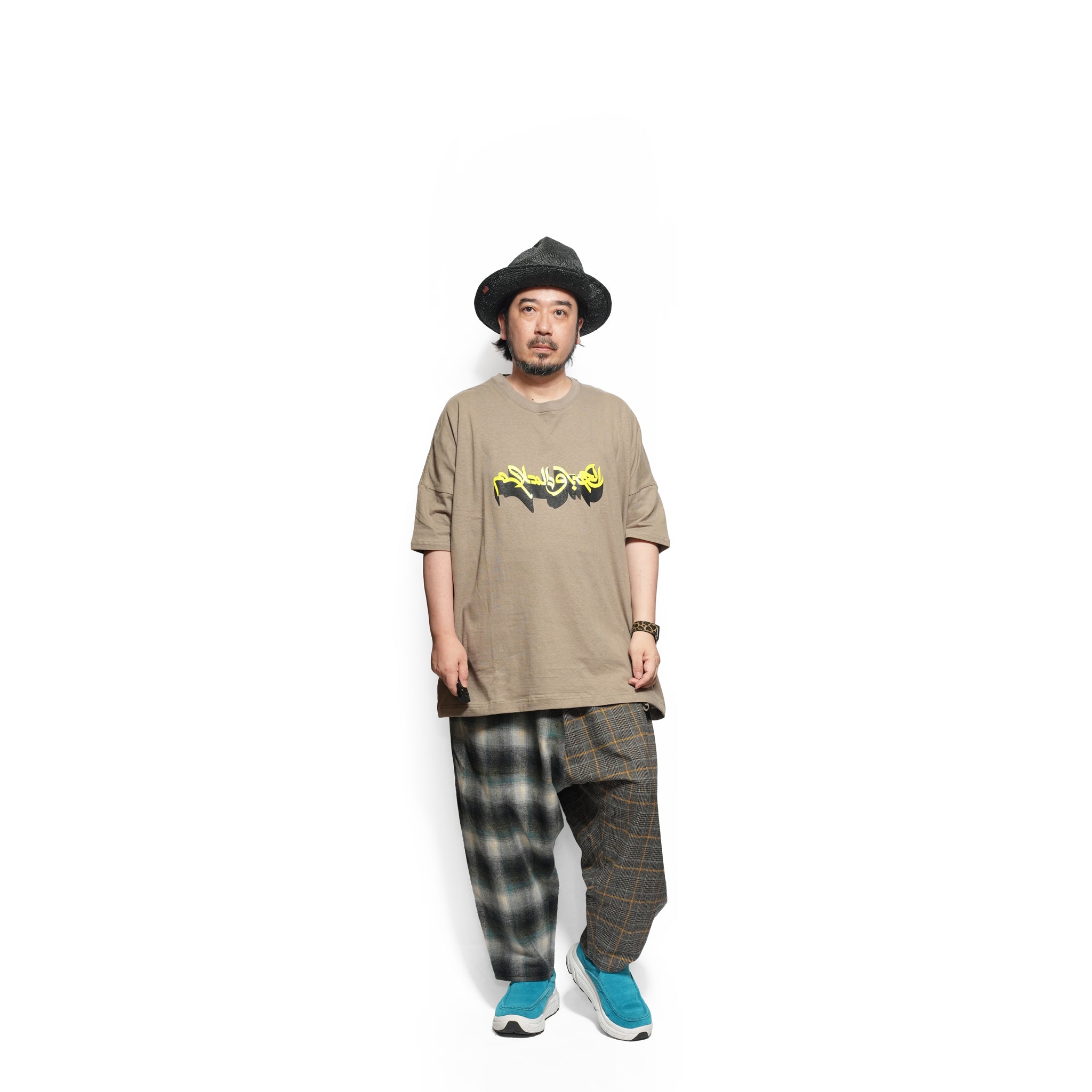 Half flannel check Wide Pants – Grey | STOF