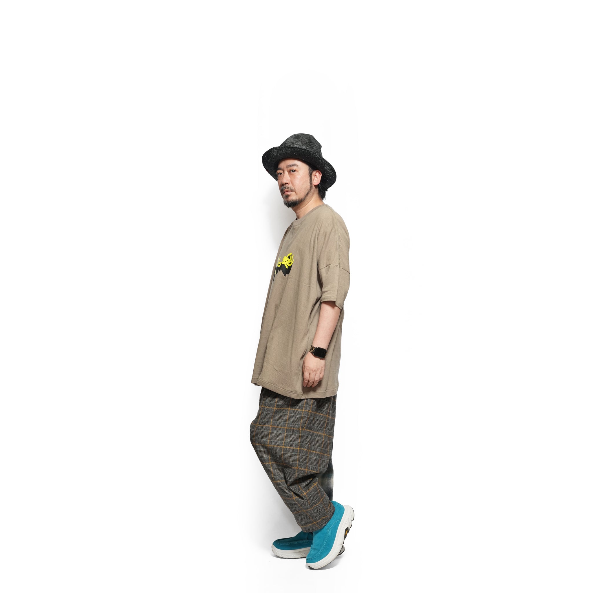 Half flannel check Wide Pants – Grey | STOF