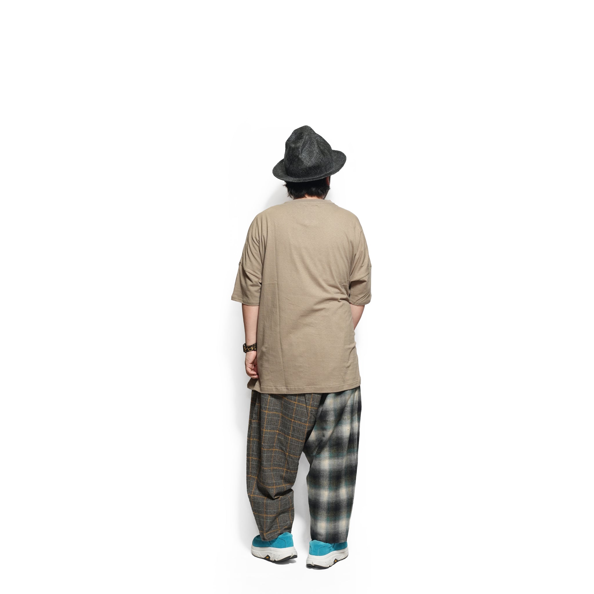 Half flannel check Wide Pants – Grey | STOF