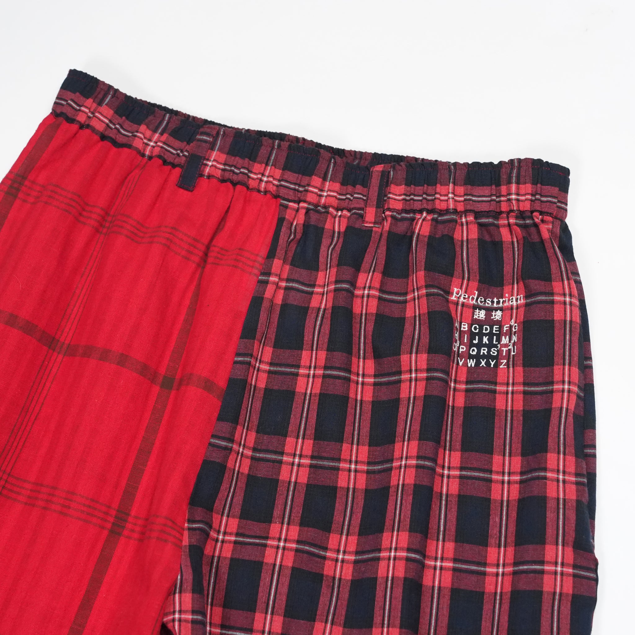 MIX CHECK BONTAGE PANTS– Red | STOF