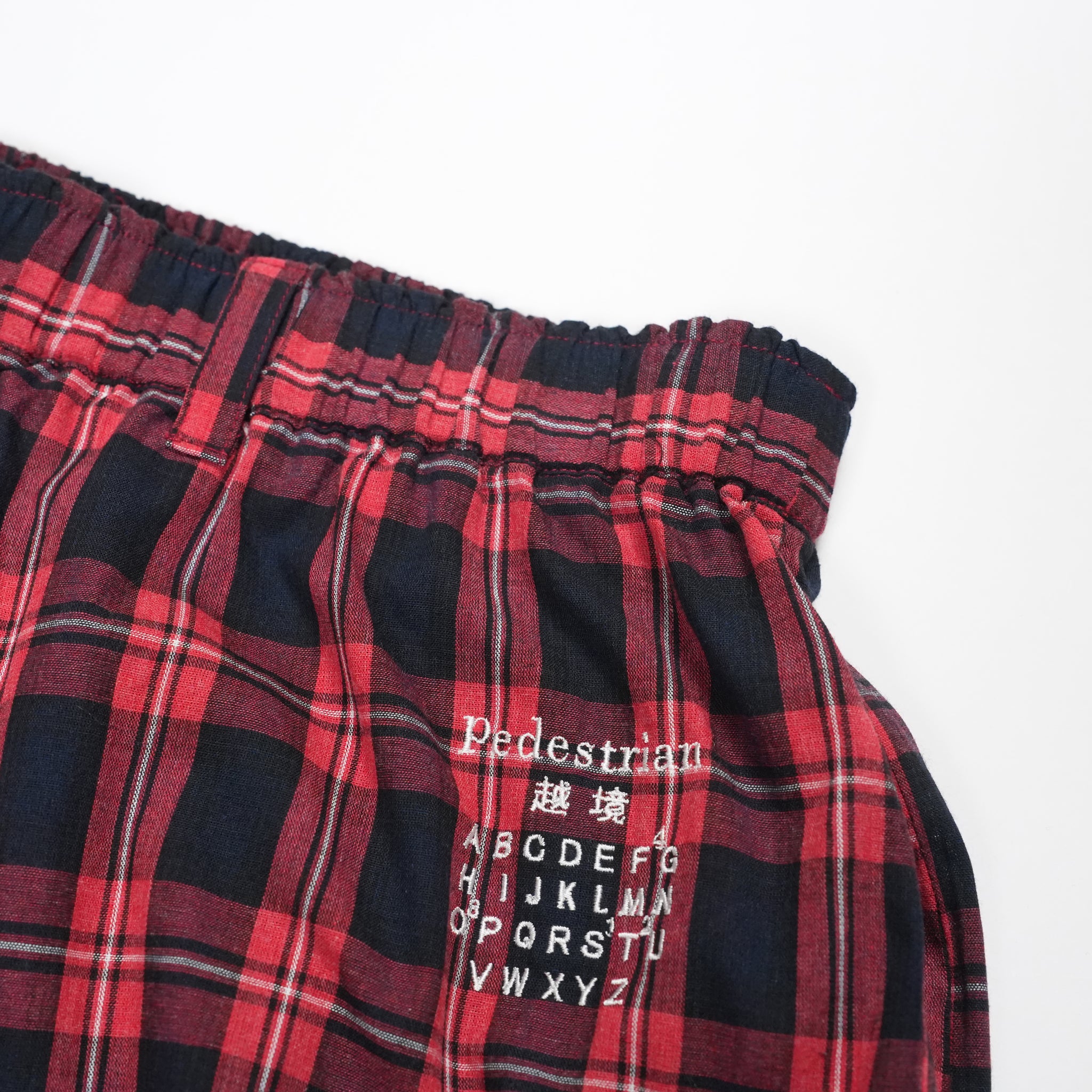 MIX CHECK BONTAGE PANTS– Red | STOF