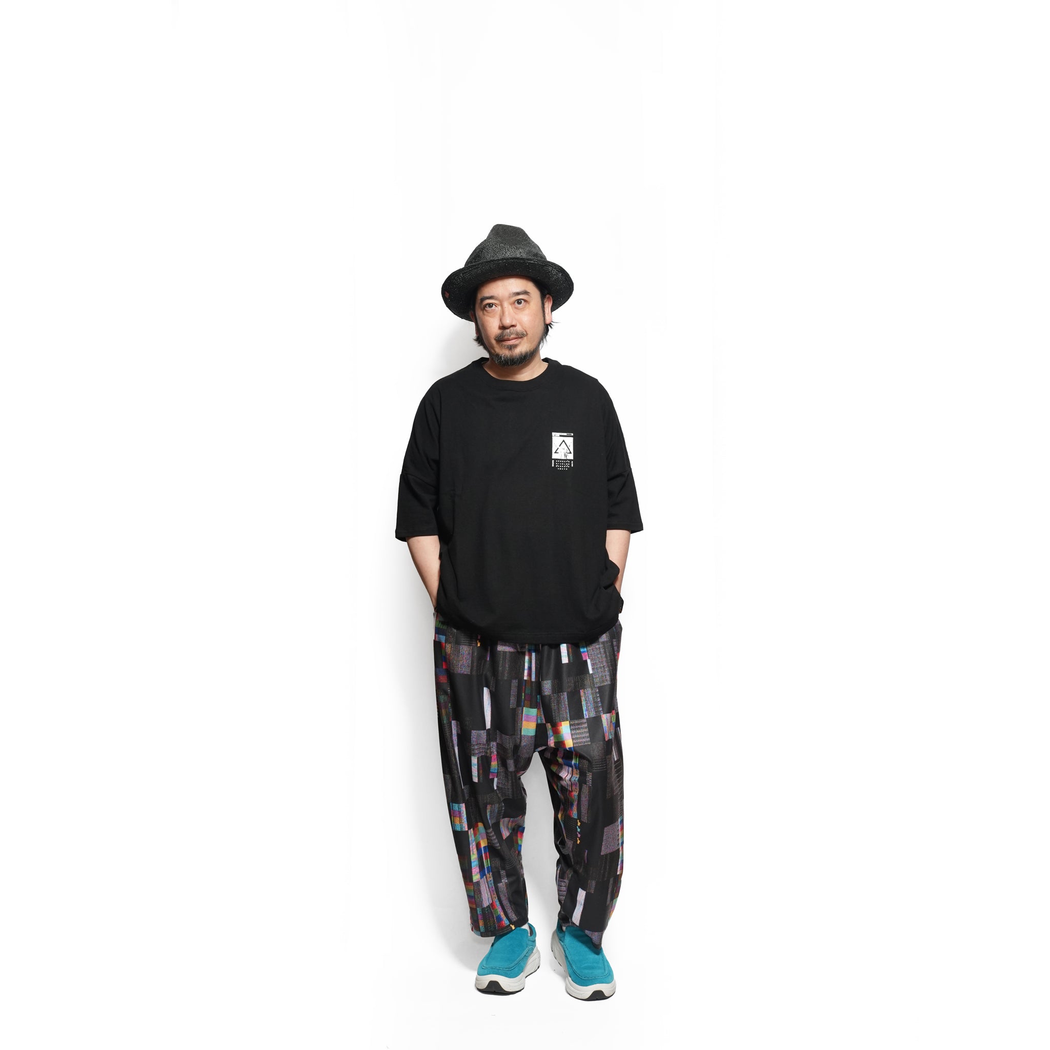 Glitchcheck Wide Pants – Black | STOF