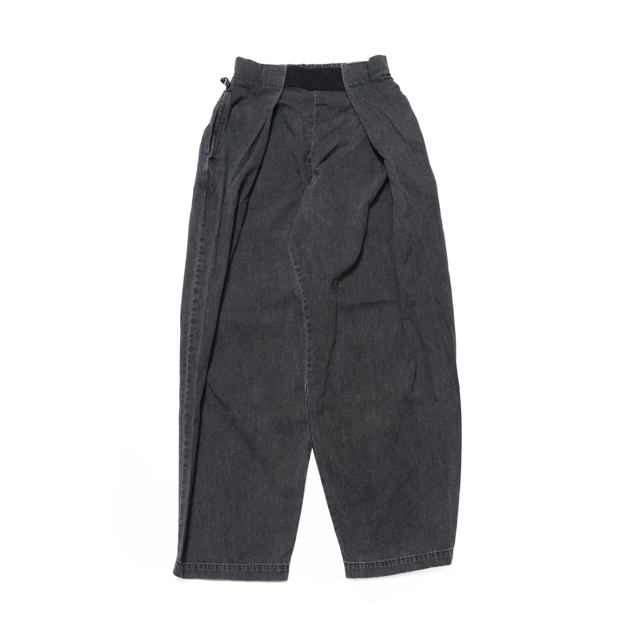 №11　NPID denim Beachslacks – Used wash Black  | RELAX FIT