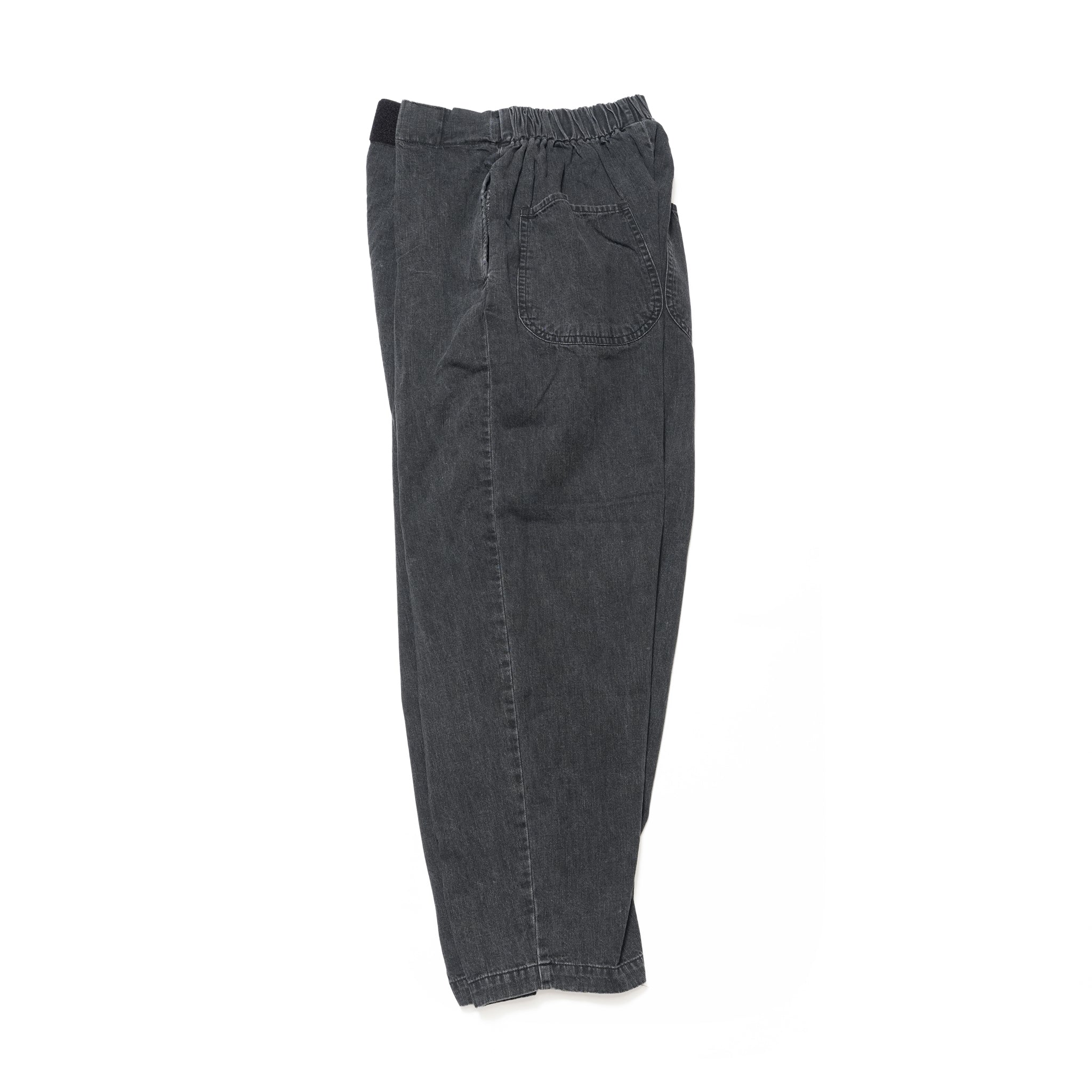 №11　NPID denim Beachslacks – Used wash Black  | RELAX FIT