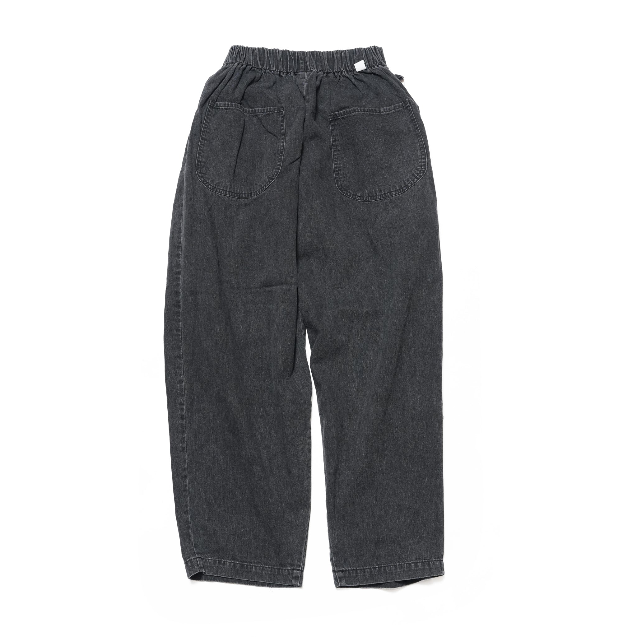 №11　NPID denim Beachslacks – Used wash Black  | RELAX FIT
