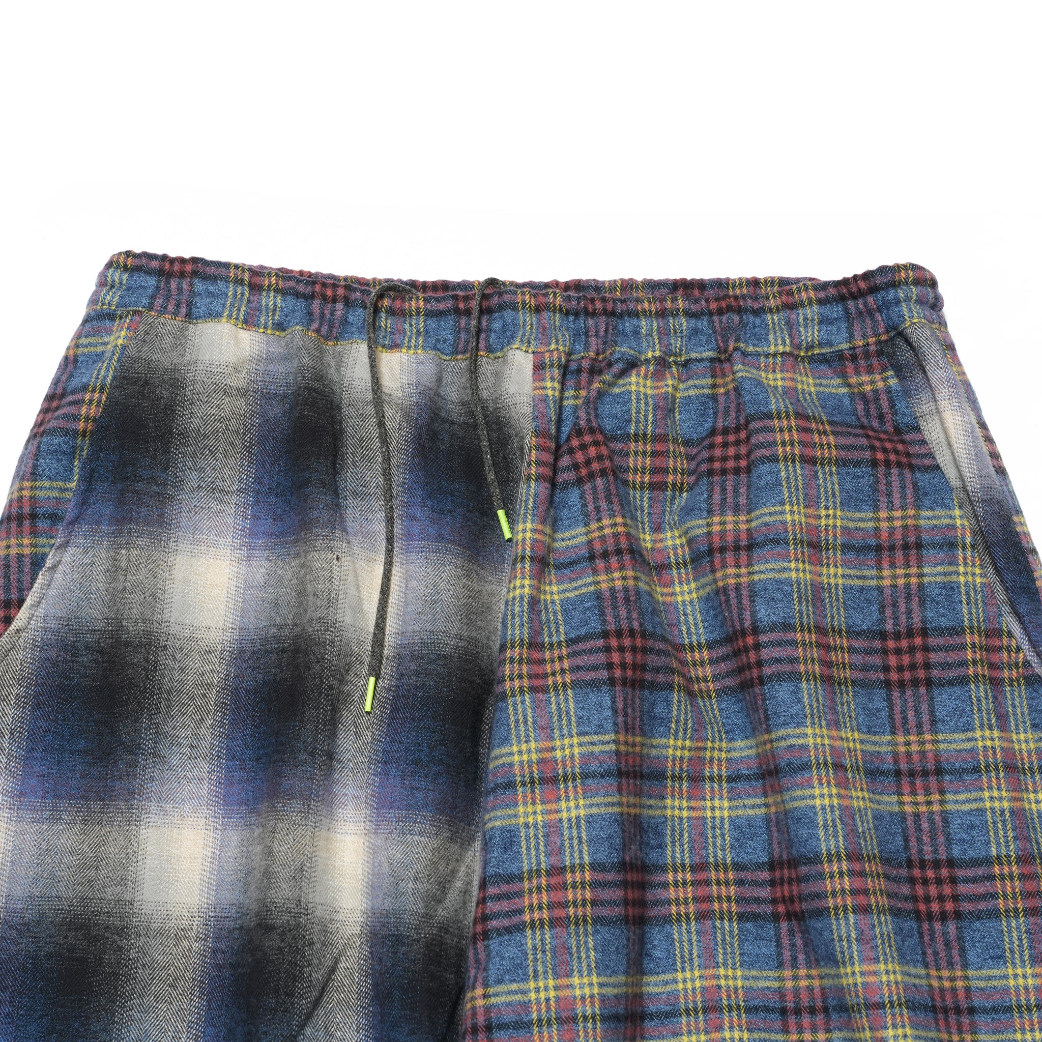 Half flannel check Wide Pants – Blue | STOF