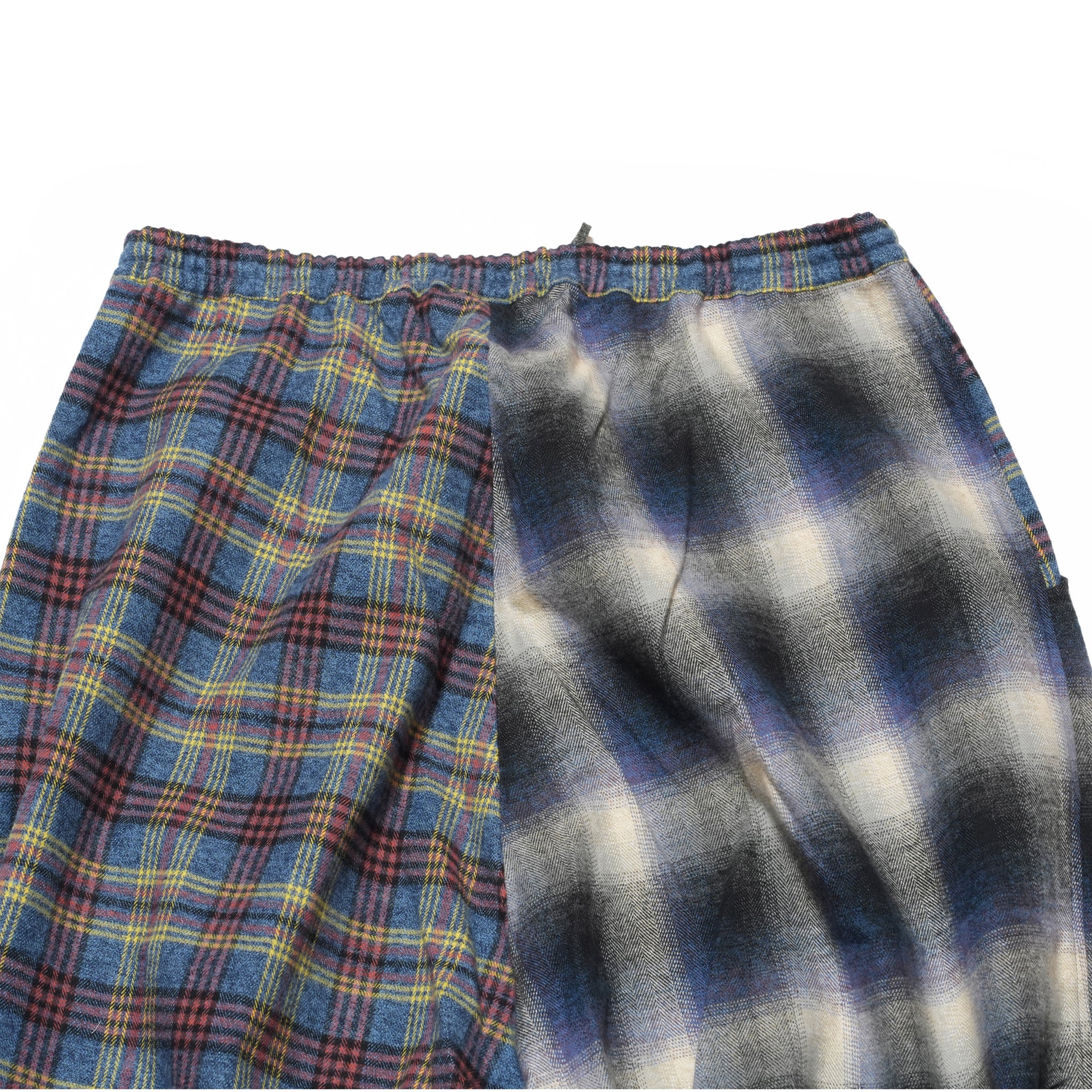 Half flannel check Wide Pants – Blue | STOF