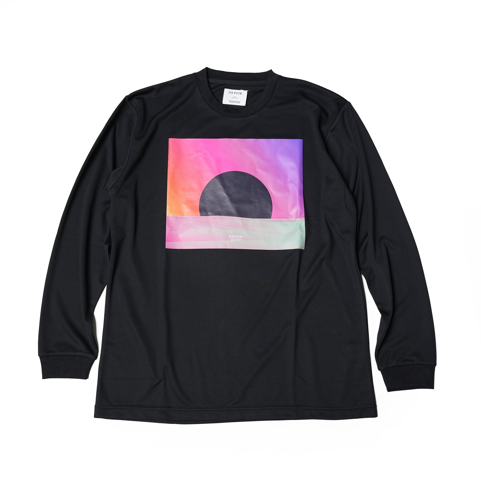 No:NV23AW-13Ab | Name:Dry Comfort L/S Tee/SUNSET | Color:Black【NEYVOR_ネイバー】