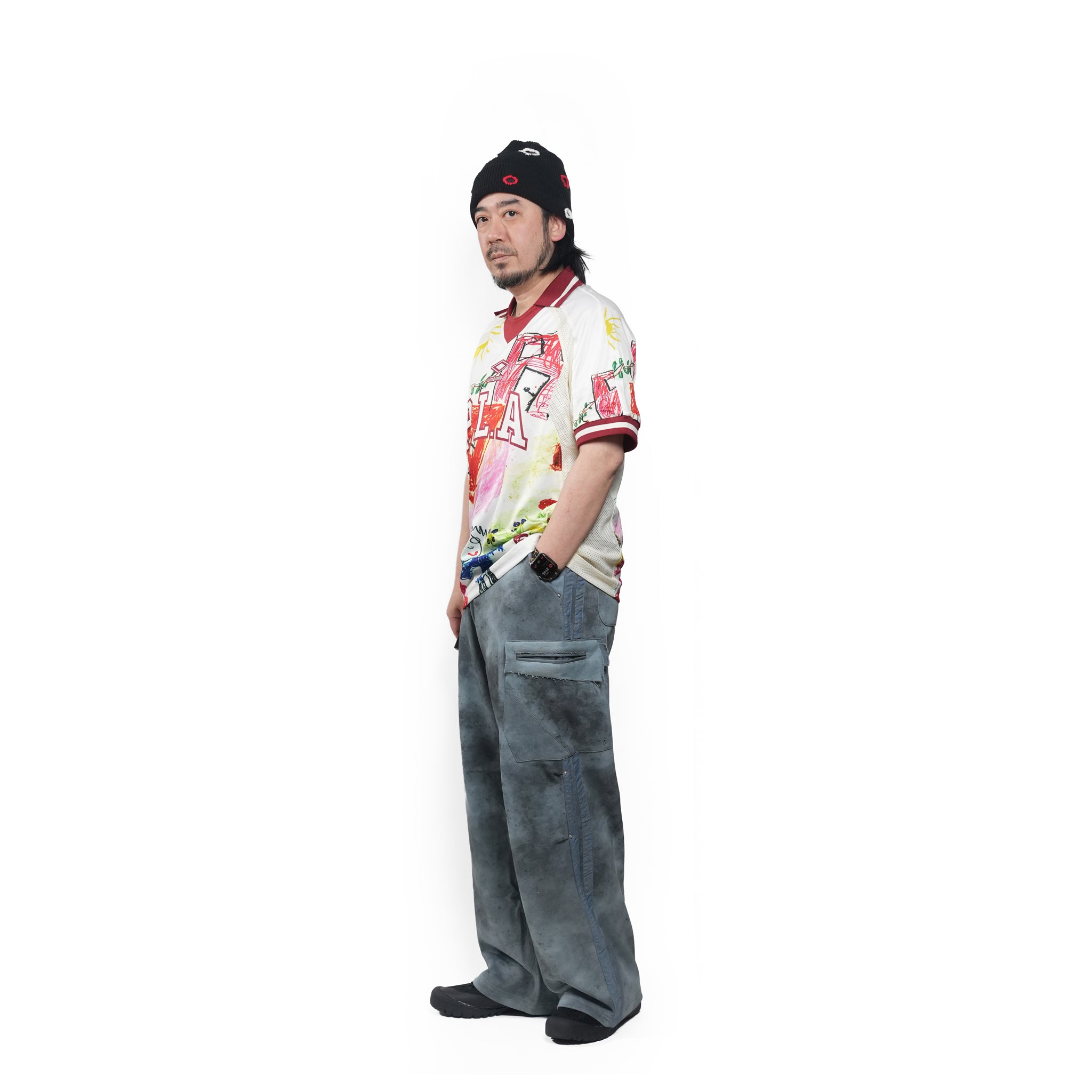 Grunge sweat cargo – Blue | PLATEAU STUDIO