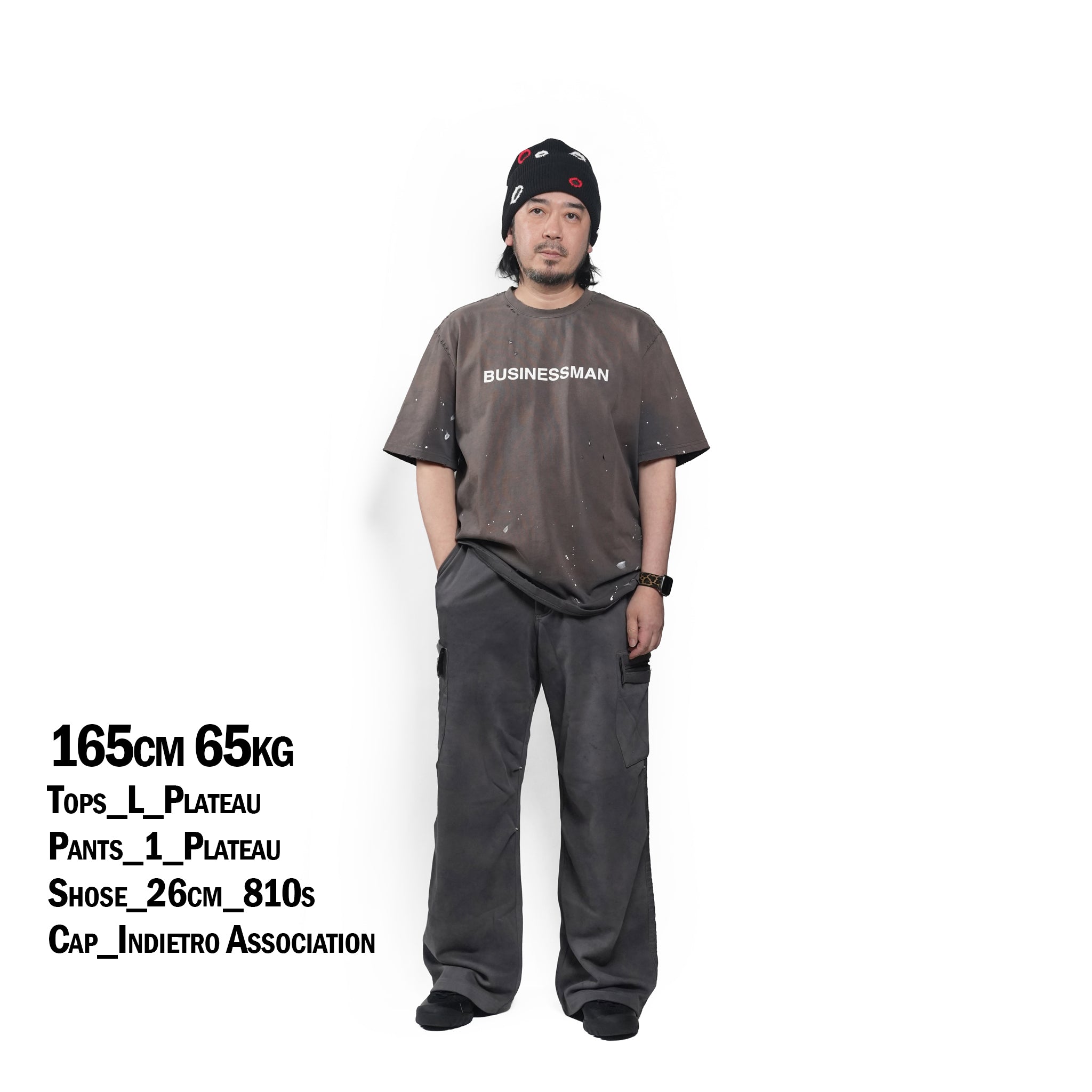 Grunge sweat cargo – Black | PLATEAU STUDIO