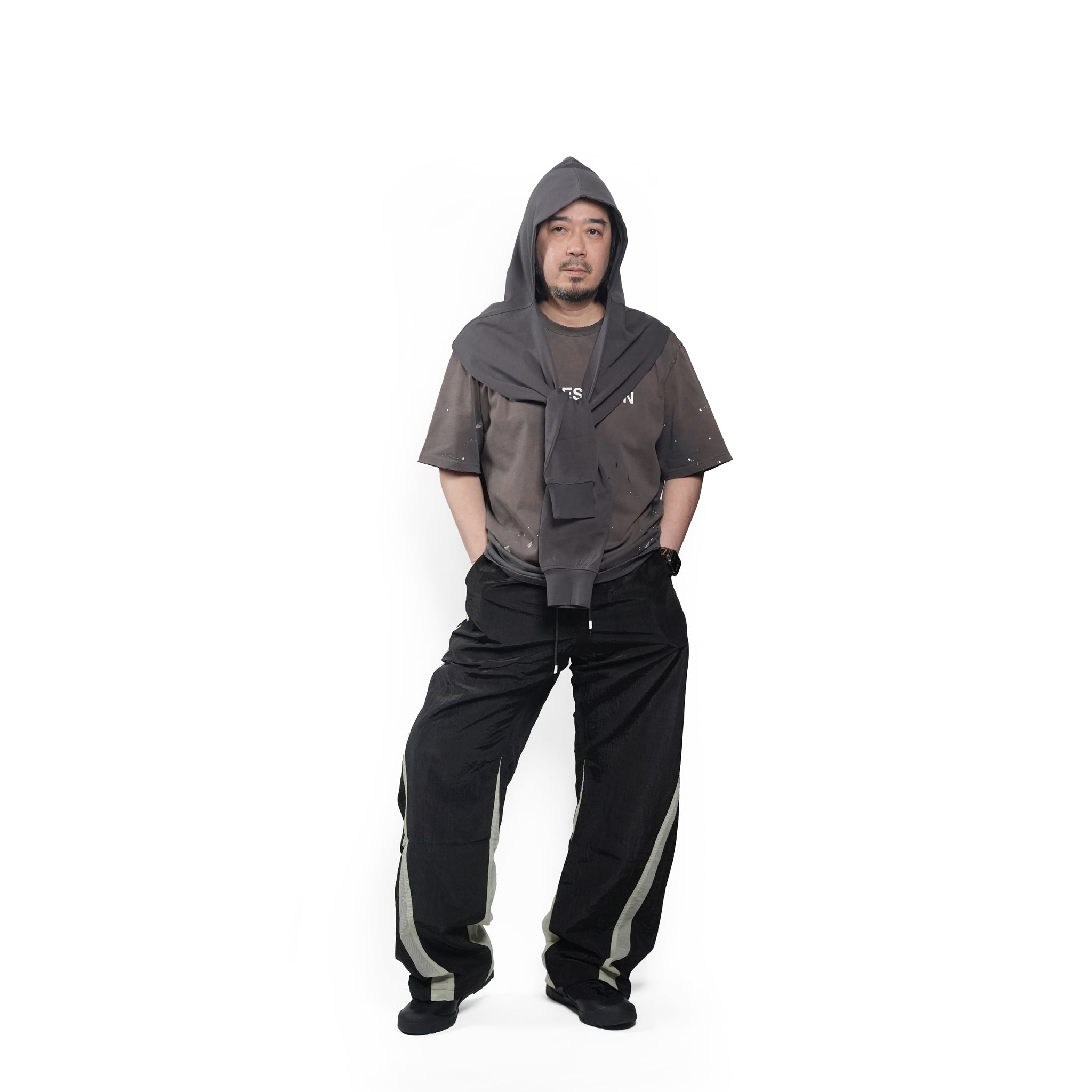Curvy nylon pants – Black | PLATEAU STUDIO