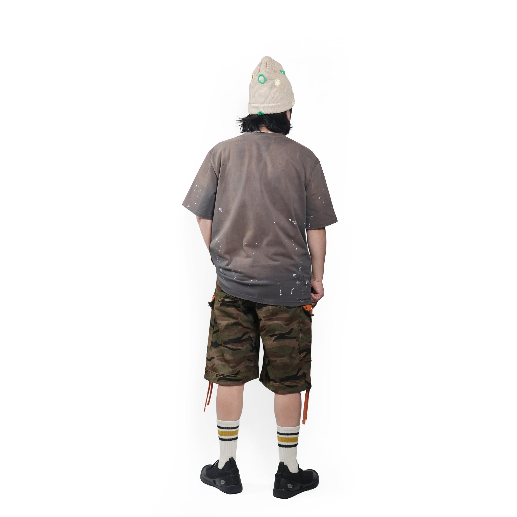 Camo sweat shorts – Washed Camo | PLATEAU STUDIO