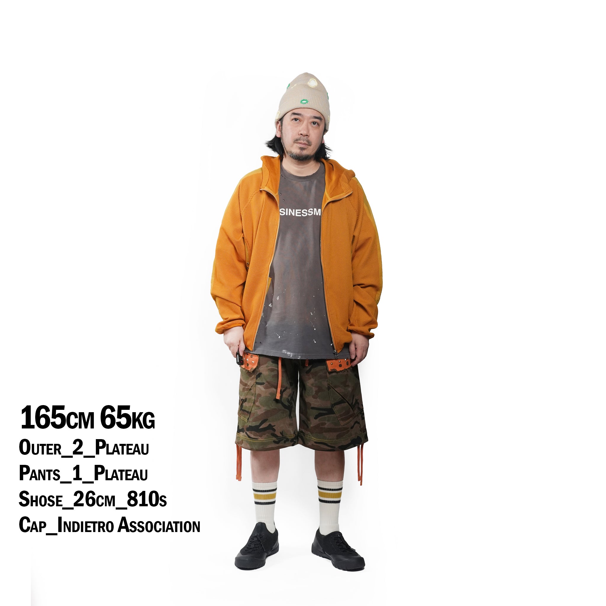 Waffle runner jacket | Color_Orange | No_PLA26SSJ07-2_Orange【PLATEAU STUDIO_プラトー スタジオ】