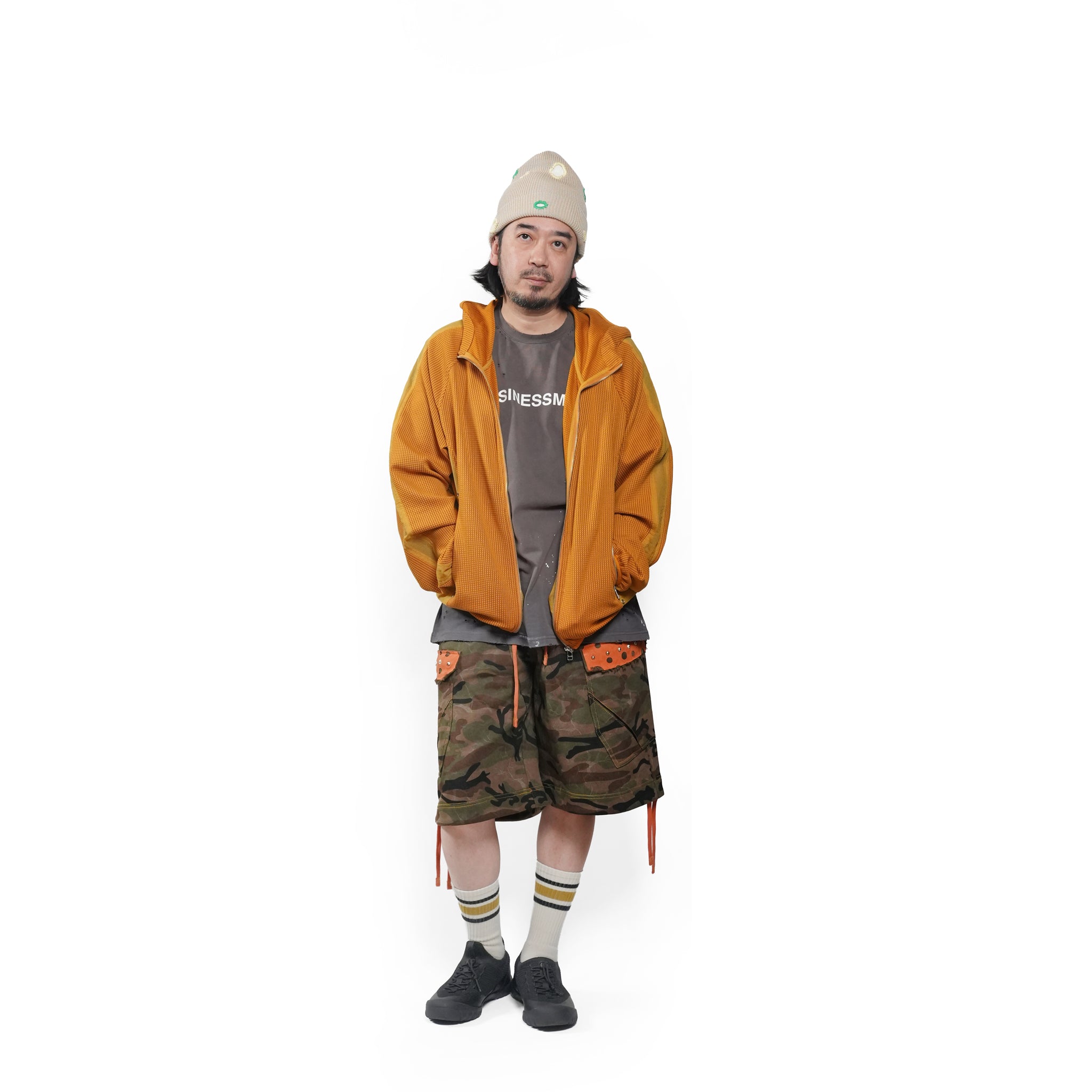 Waffle runner jacket | Color_Orange | No_PLA26SSJ07-2_Orange【PLATEAU STUDIO_プラトー スタジオ】