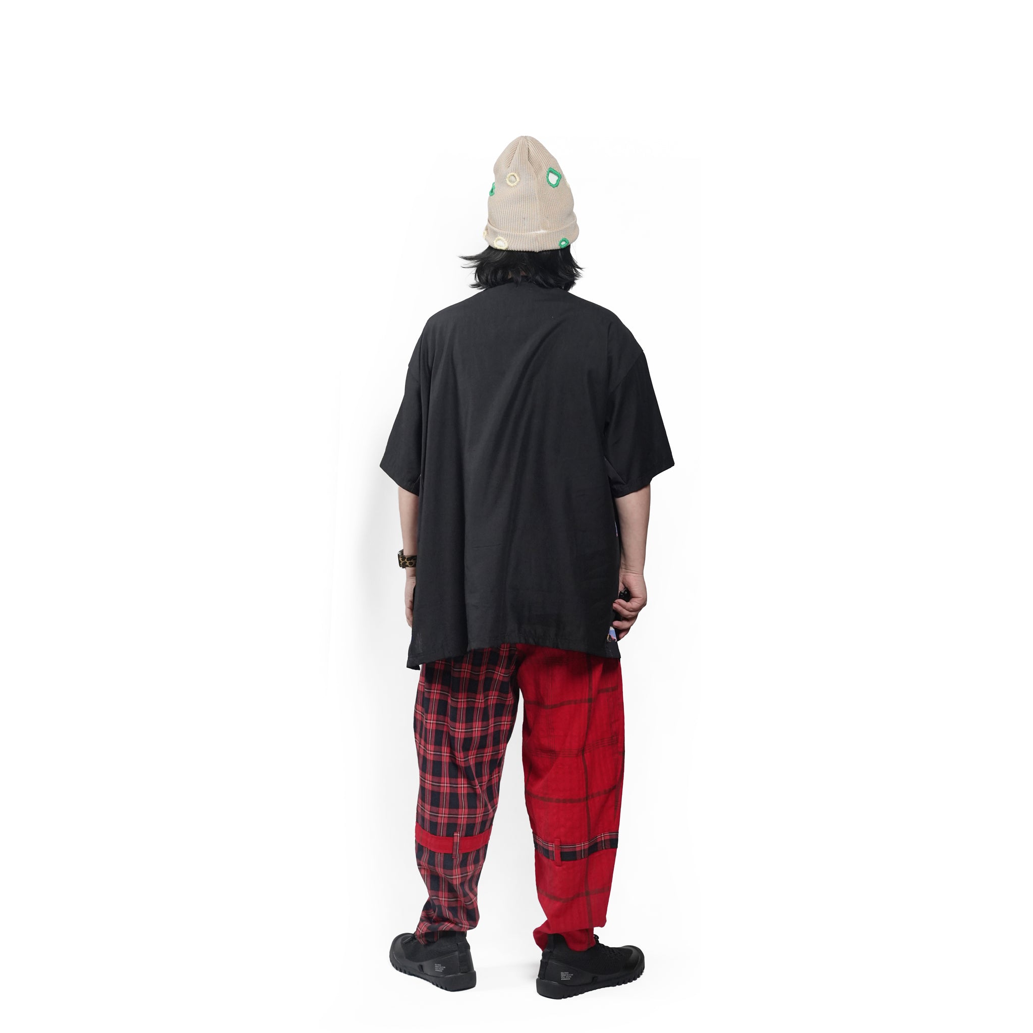 MIX CHECK BONTAGE PANTS– Red | STOF