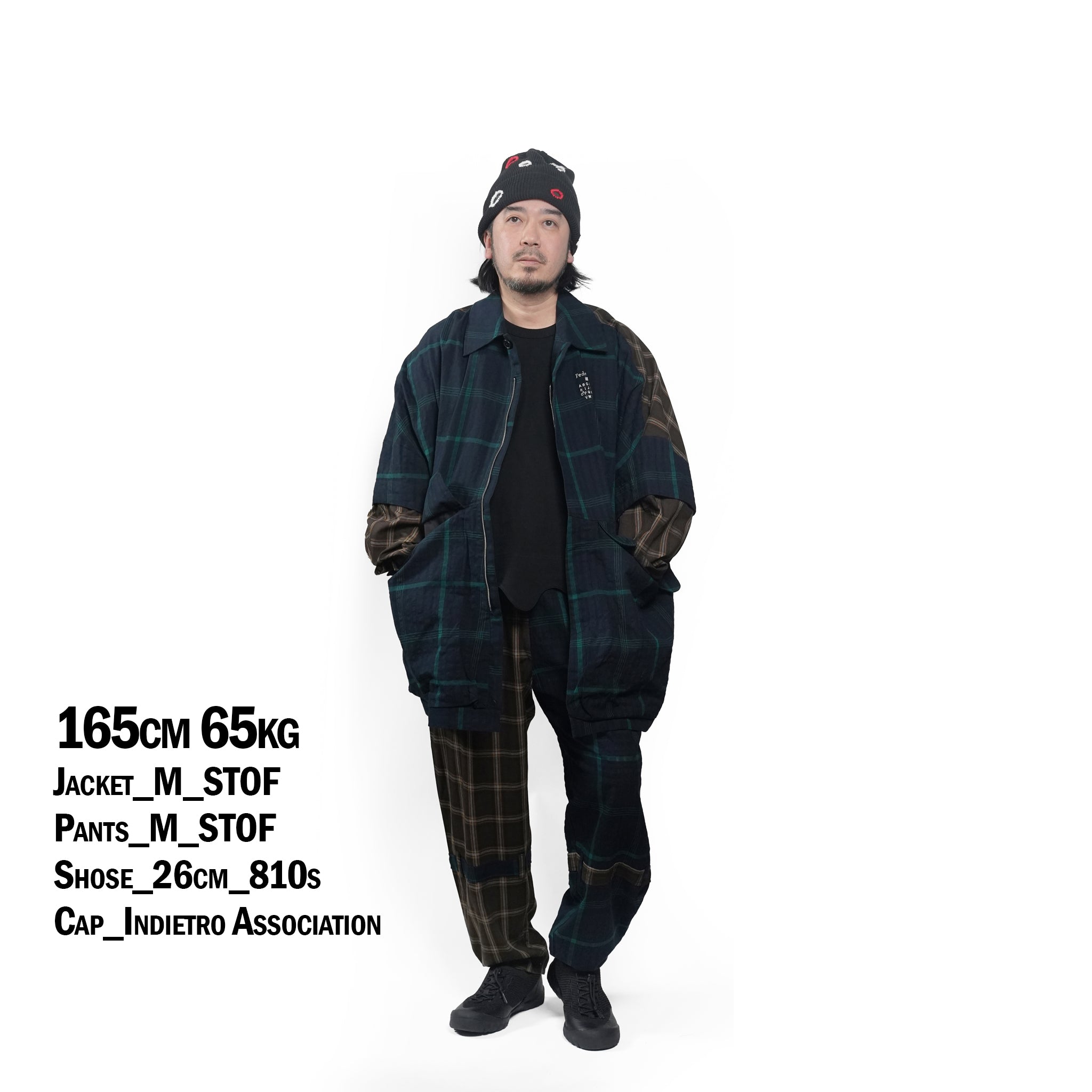 MIX CHECK BONTAGE PANTS– Black | STOF