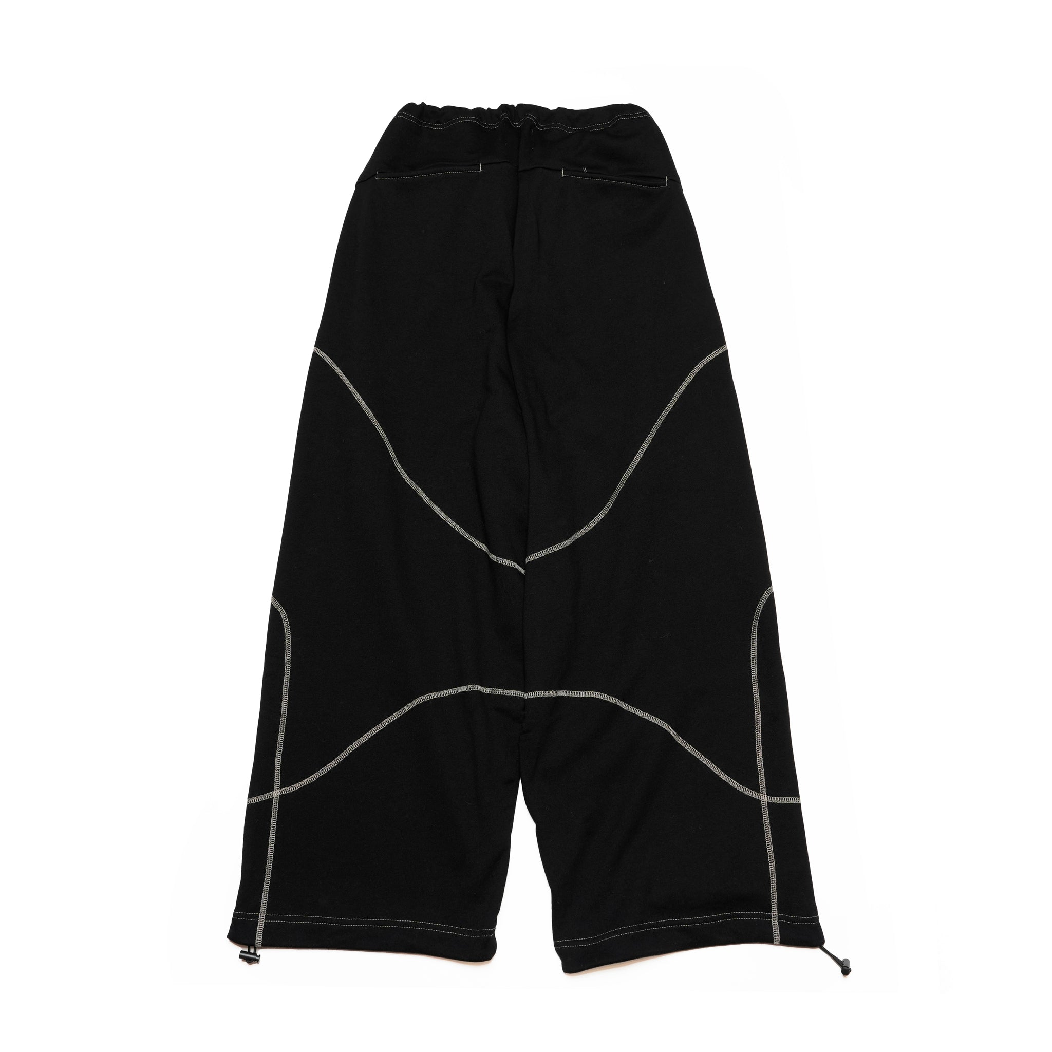 Bicolor Symmetry Game Stitch Design Sweat Pants | Color:Black【APHLOTUS_アプロタス】 | 217618_100_black