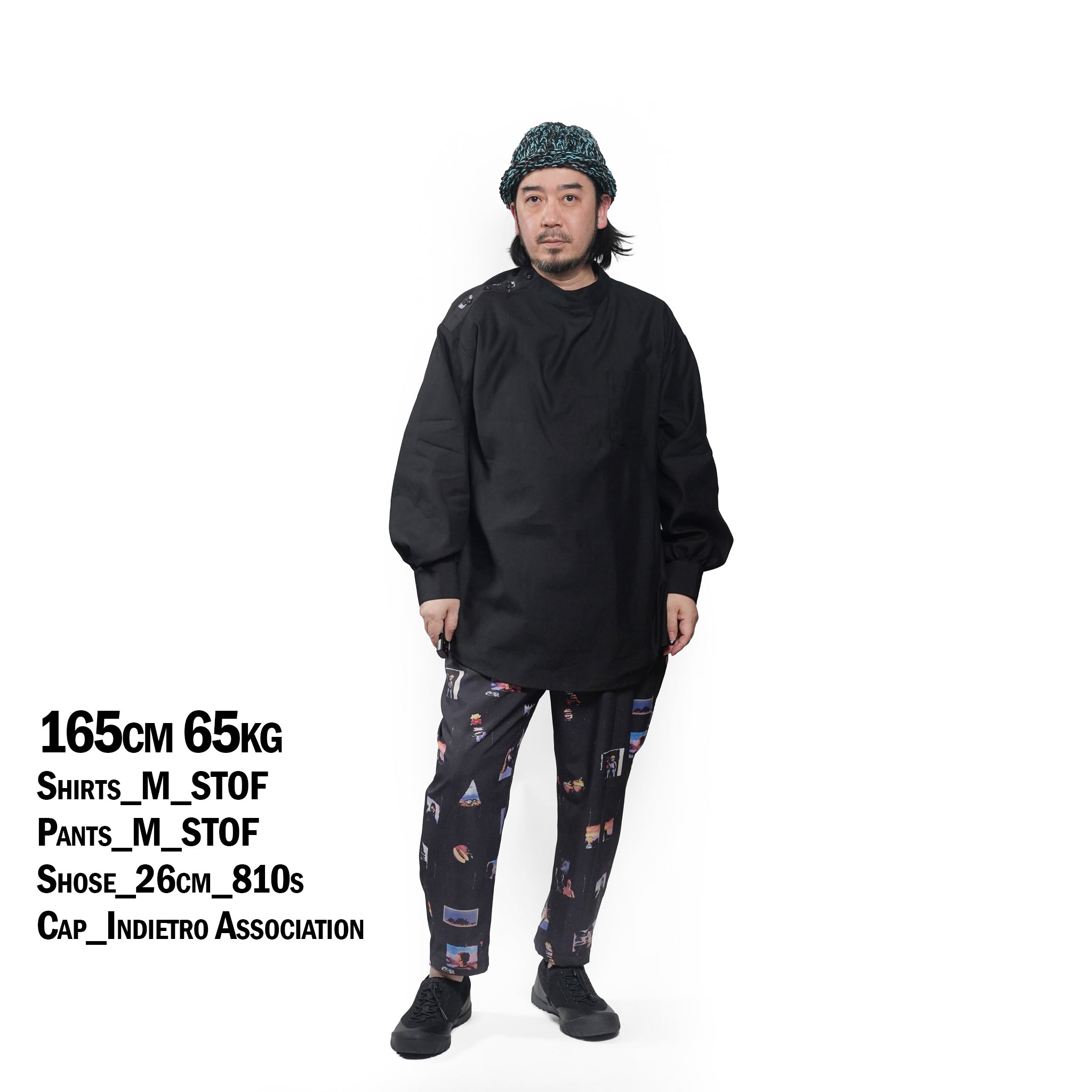 PEDESTRIAN STAND COLLAR SHIRT– Black | STOF