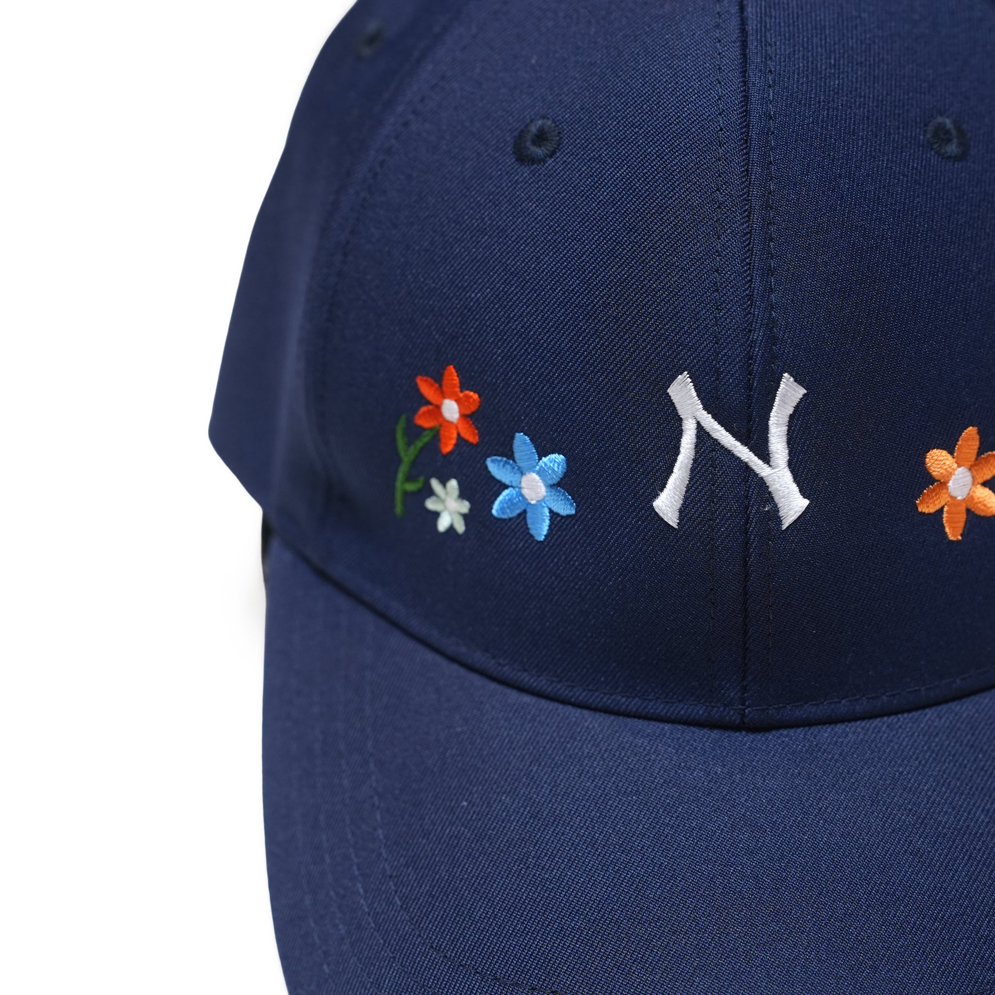 NICK GEAR × NukemeBroken Flower Logo Cap Mini Logo Flower Cap – Navy | NICK GEAR