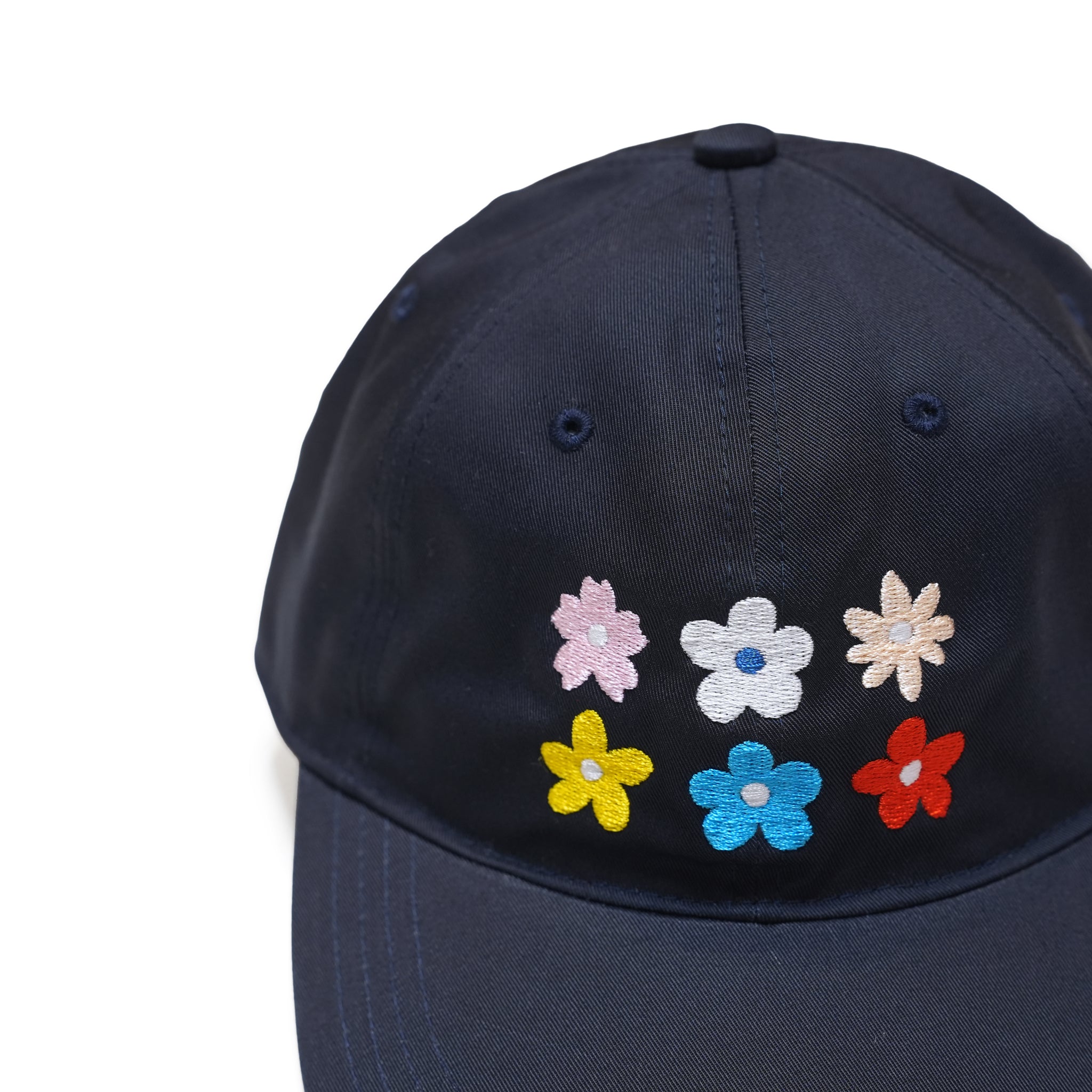 Line Flower Cap – Navy | No_26S-12_Navy | NICK GEAR
