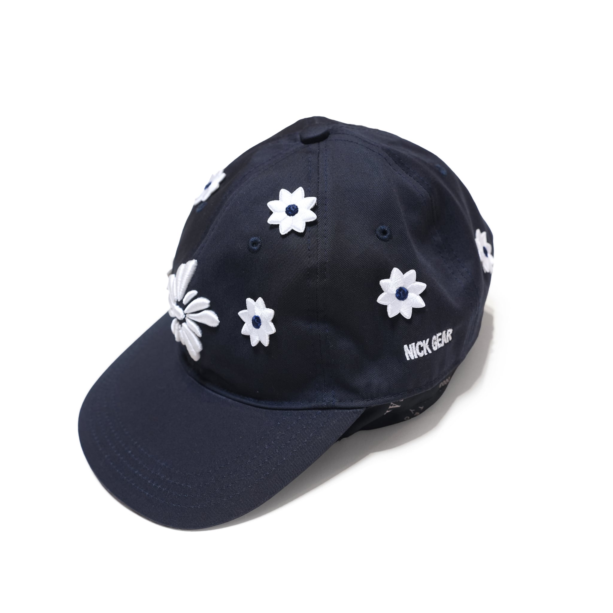 3D Flower Logo Cap – Navy | No_26S-11_Navy | NICK GEAR