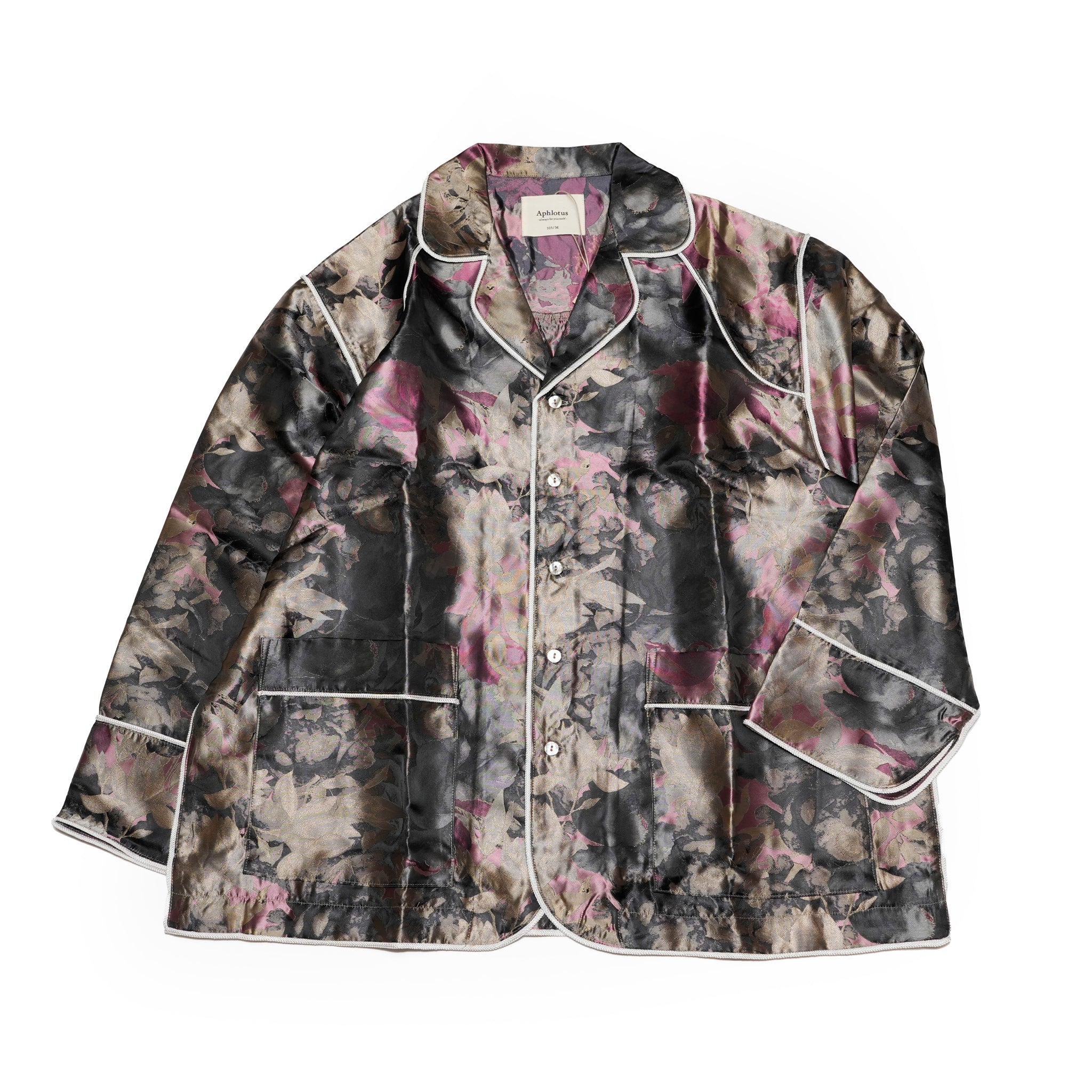 Code Piping Color Scheme Western York Pajama Shirt | Color:Gray【APHLOTUS_アプロタス】 | 216861_110_gray