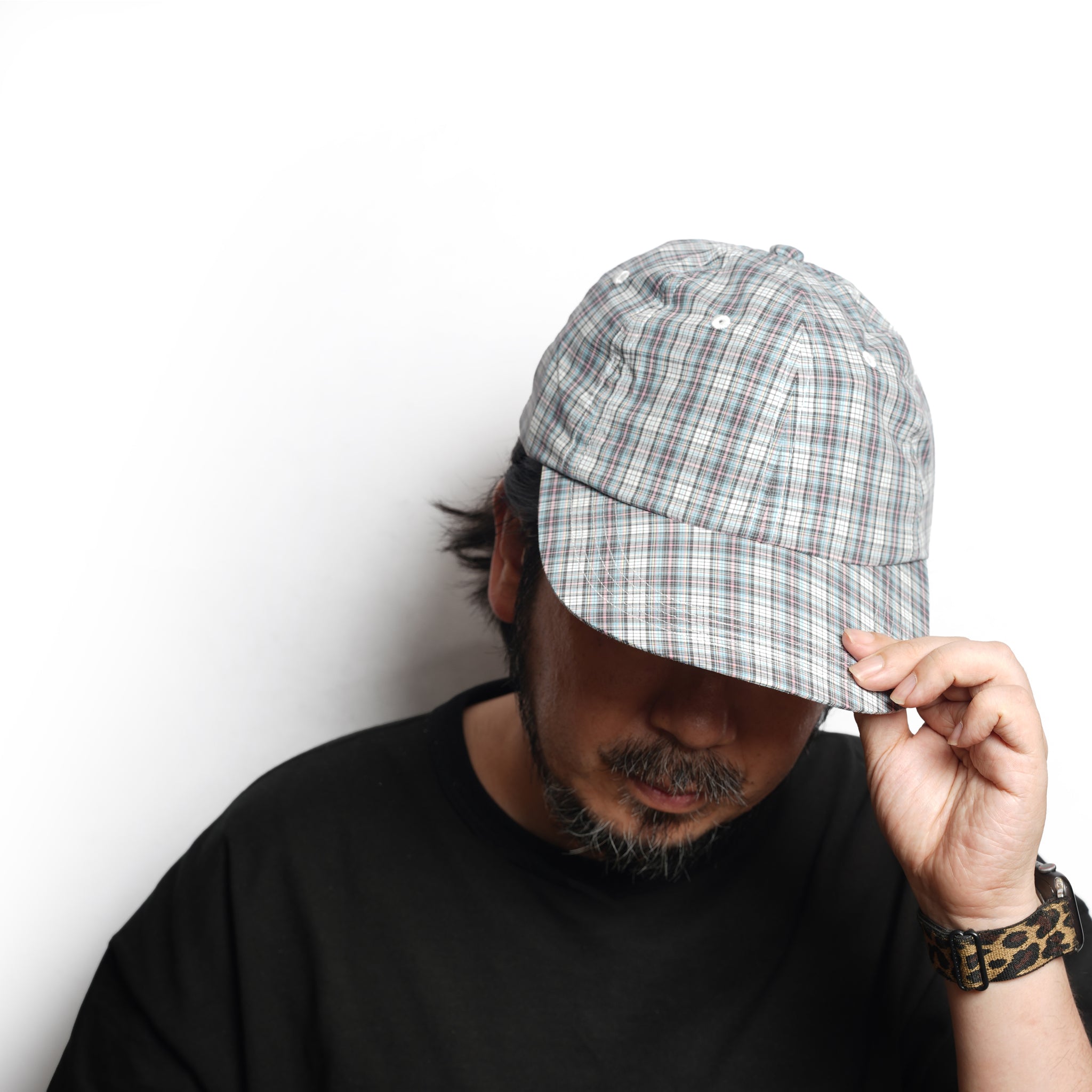 6 PANEL LONG BRIM CAP – White(Check) | SHARE THE FANTASY
