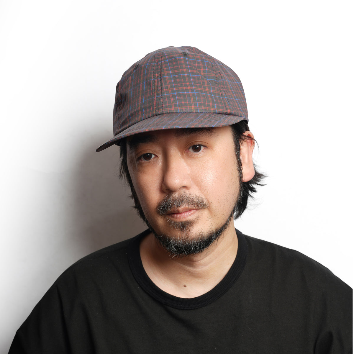 6 PANEL LONG BRIM CAP – Black(Check) | SHARE THE FANTASY
