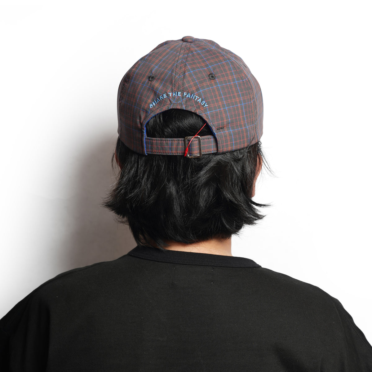 6 PANEL LONG BRIM CAP – Black(Check) | SHARE THE FANTASY