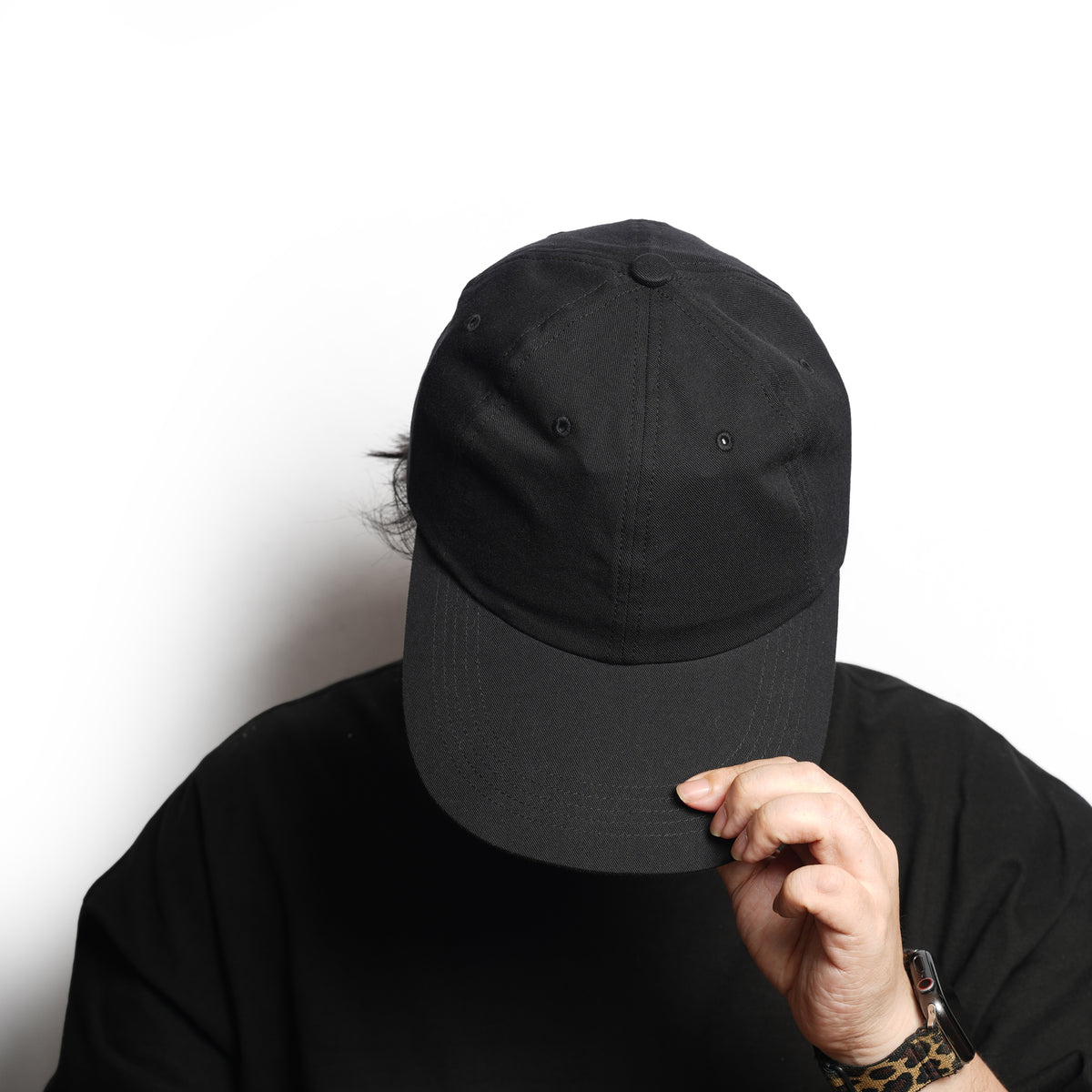 6 PANEL LONG BRIM CAP – Black(Plane) | SHARE THE FANTASY