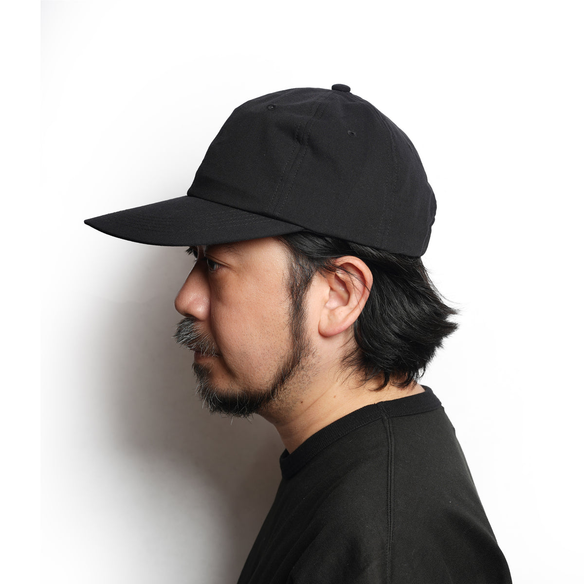 6 PANEL LONG BRIM CAP – Black(Plane) | SHARE THE FANTASY