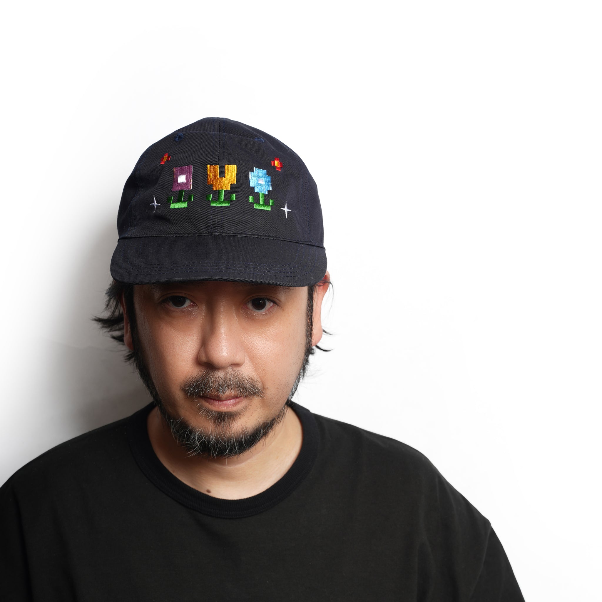 Pixel Flower Cap – Navy | NICK GEAR