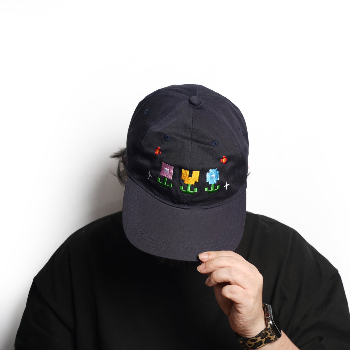 Pixel Flower Cap – Navy | NICK GEAR