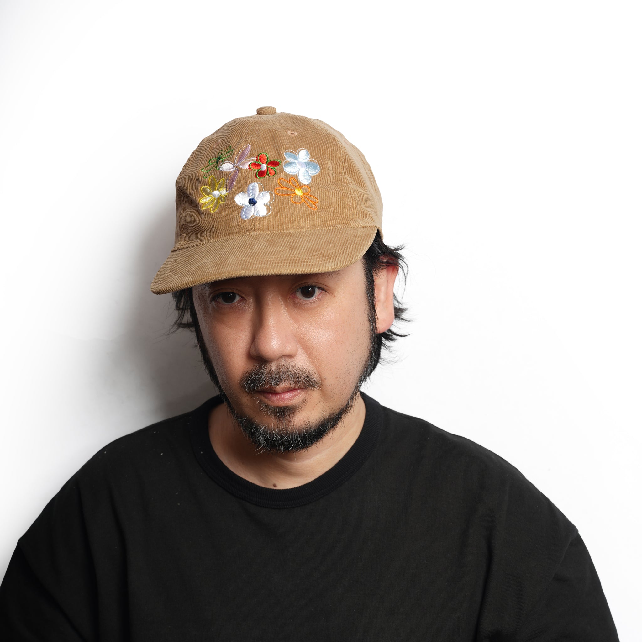 Multi Flower corduroy Cap – Brown | NICK GEAR