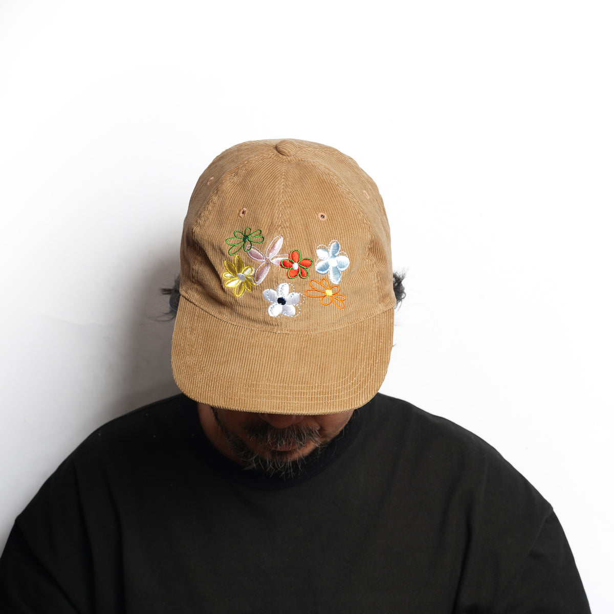 Multi Flower corduroy Cap – Brown | NICK GEAR