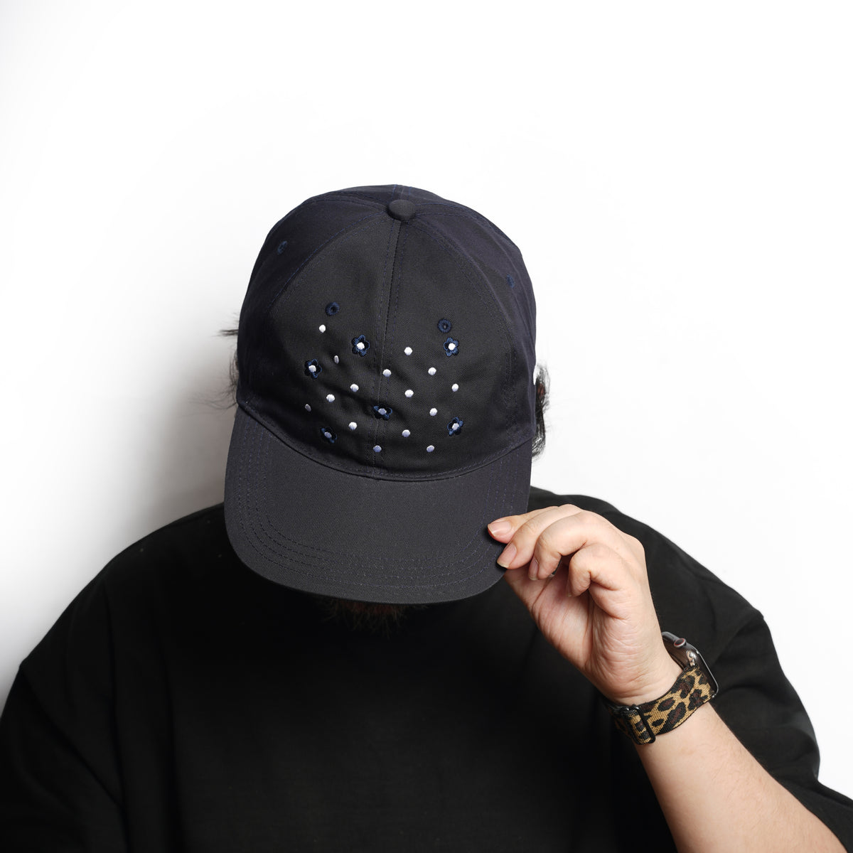 Dot Flower Cap – Navy | NICK GEAR