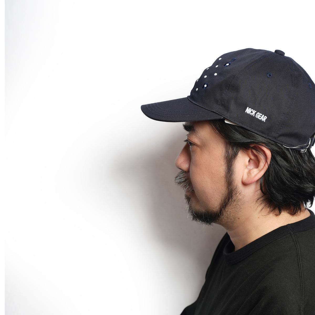 Dot Flower Cap – Navy | NICK GEAR