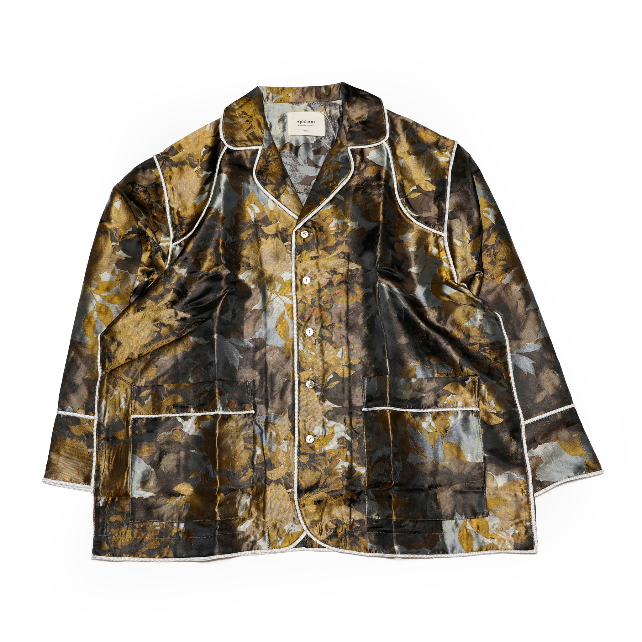 Code Piping Color Scheme Western York Pajama Shirt | Color:Beige【APHLOTUS_アプロタス】 | 216861_160_beige