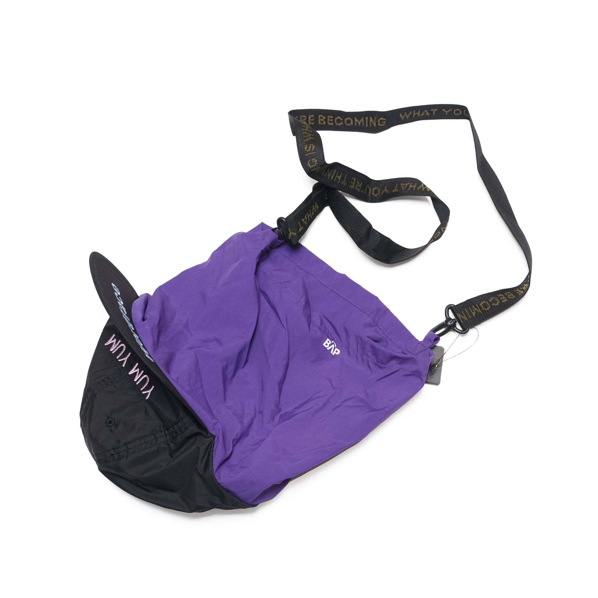 BAP / YUM YUM Wordface BagCap / Color_Black - Bag : Purple