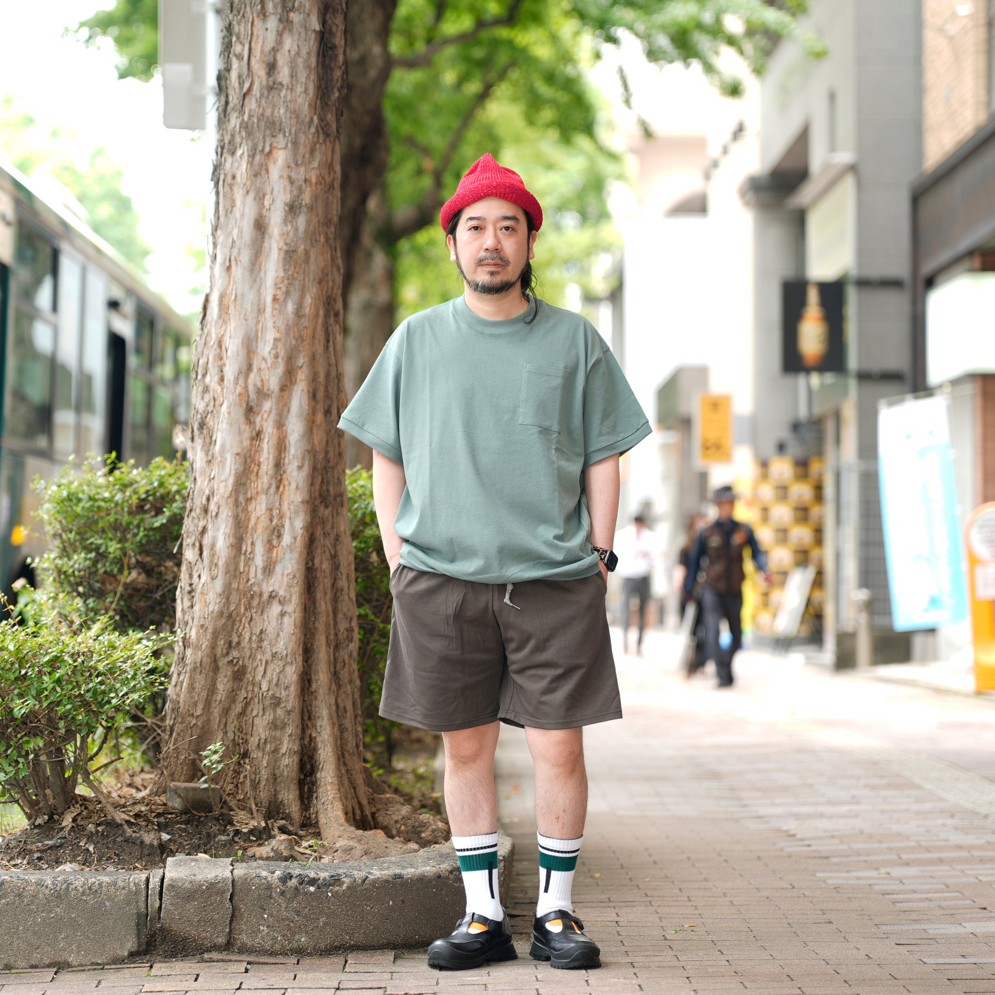 RELAX FIT №125 [ Relax shorts ] | Col_Charcoal Gray / Graysh Blue【RELAX FIT_リラックスフィット】